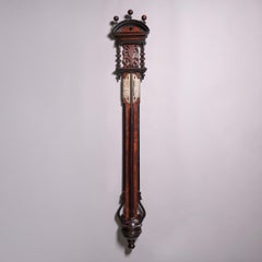 Rare Early 18th Century Queen Anne Walnut Stick Barometer, Circa 1705-1710