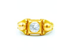 Rare 18-Carat Gold and Diamond Ring by Arnould - Art Nouveau