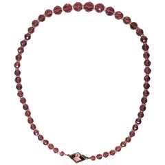 Rare 18 Karat Pink Tourmaline and Quartz Necklace