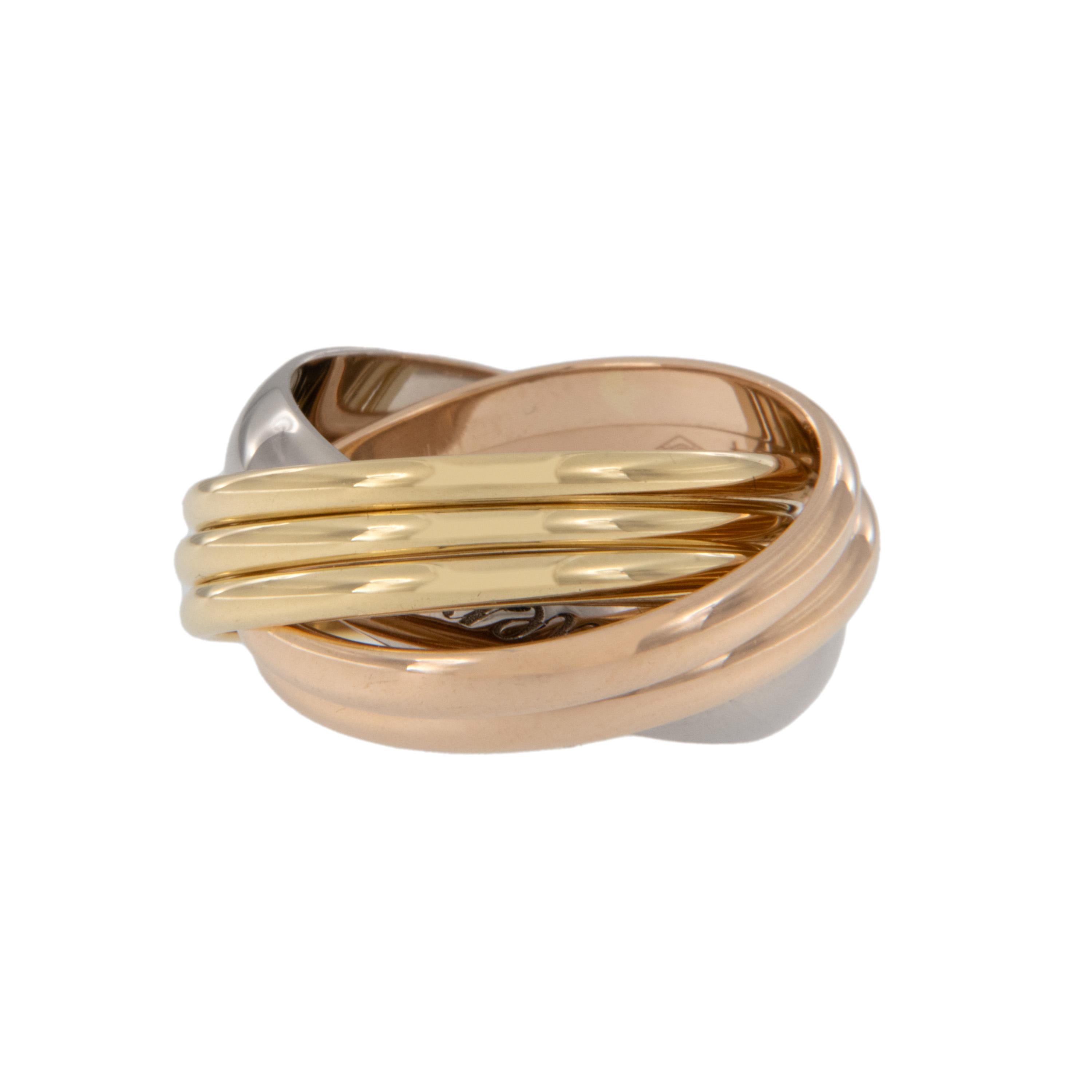cartier 3 gold ring