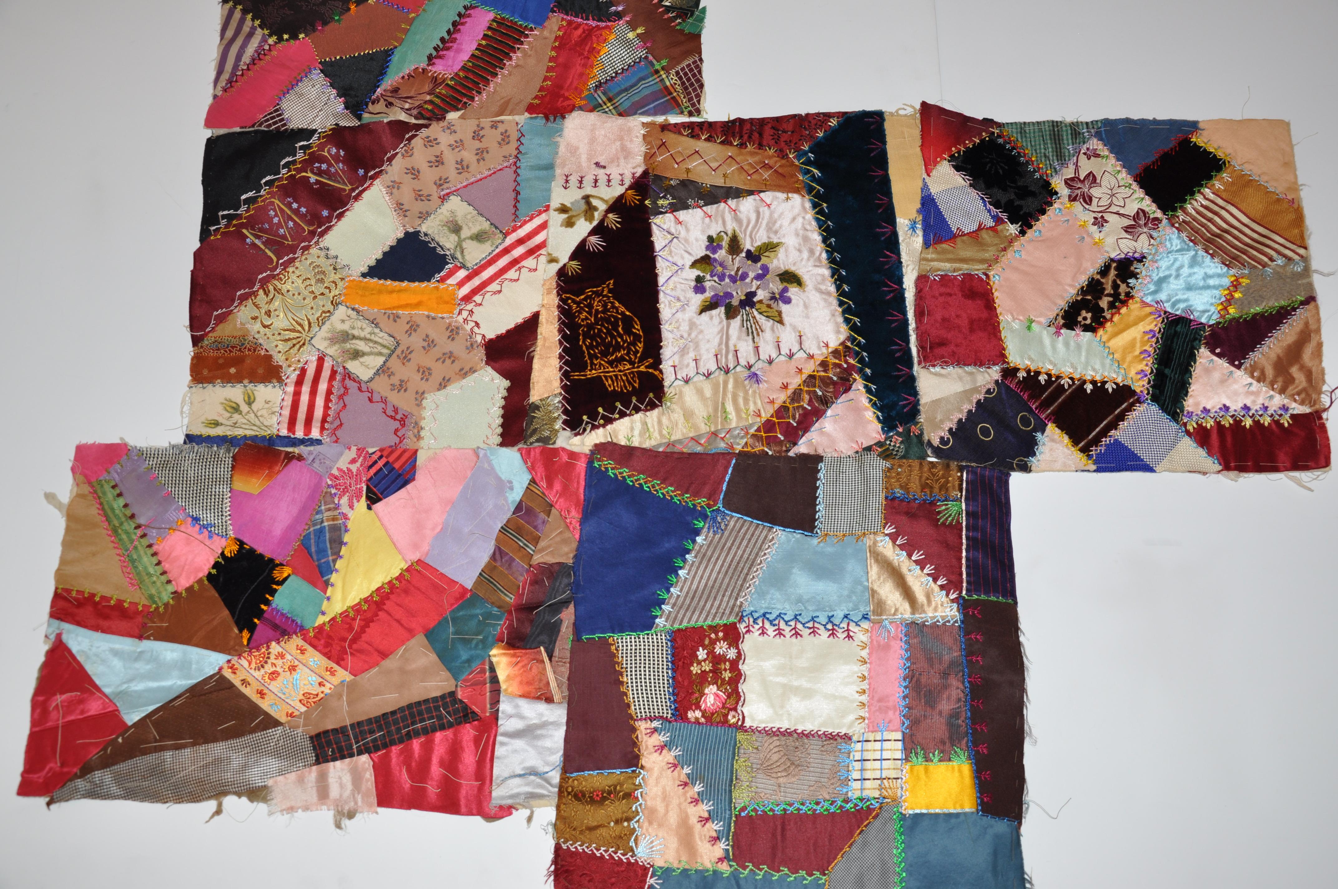 Extremely Rare and Beautifully Detailed 1800s Set of Hand-Sewn Patchwork Quilts  5