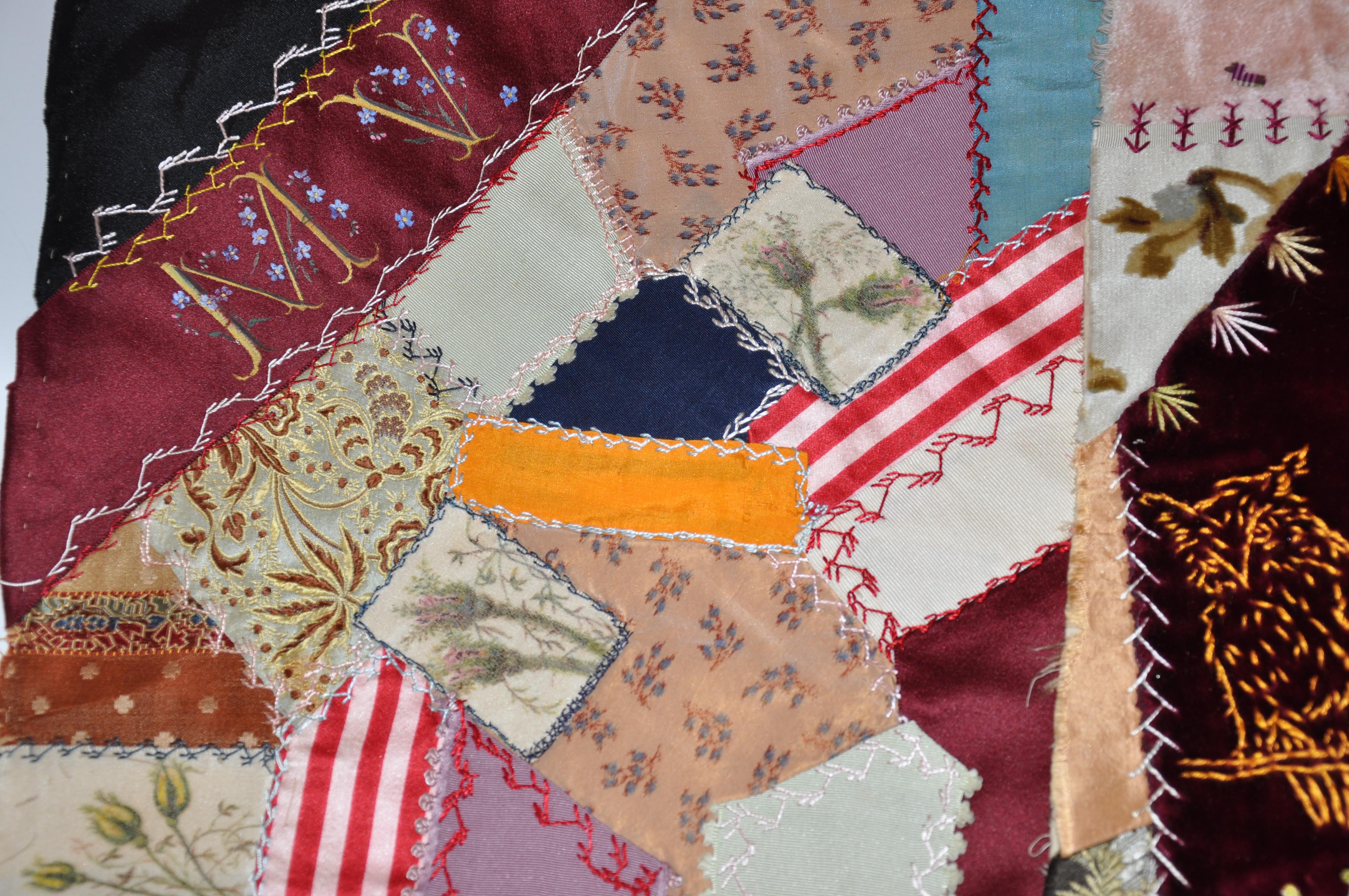 Set di trapunte patchwork cucite a mano del 1800 estremamente raro e ricco di dettagli 10