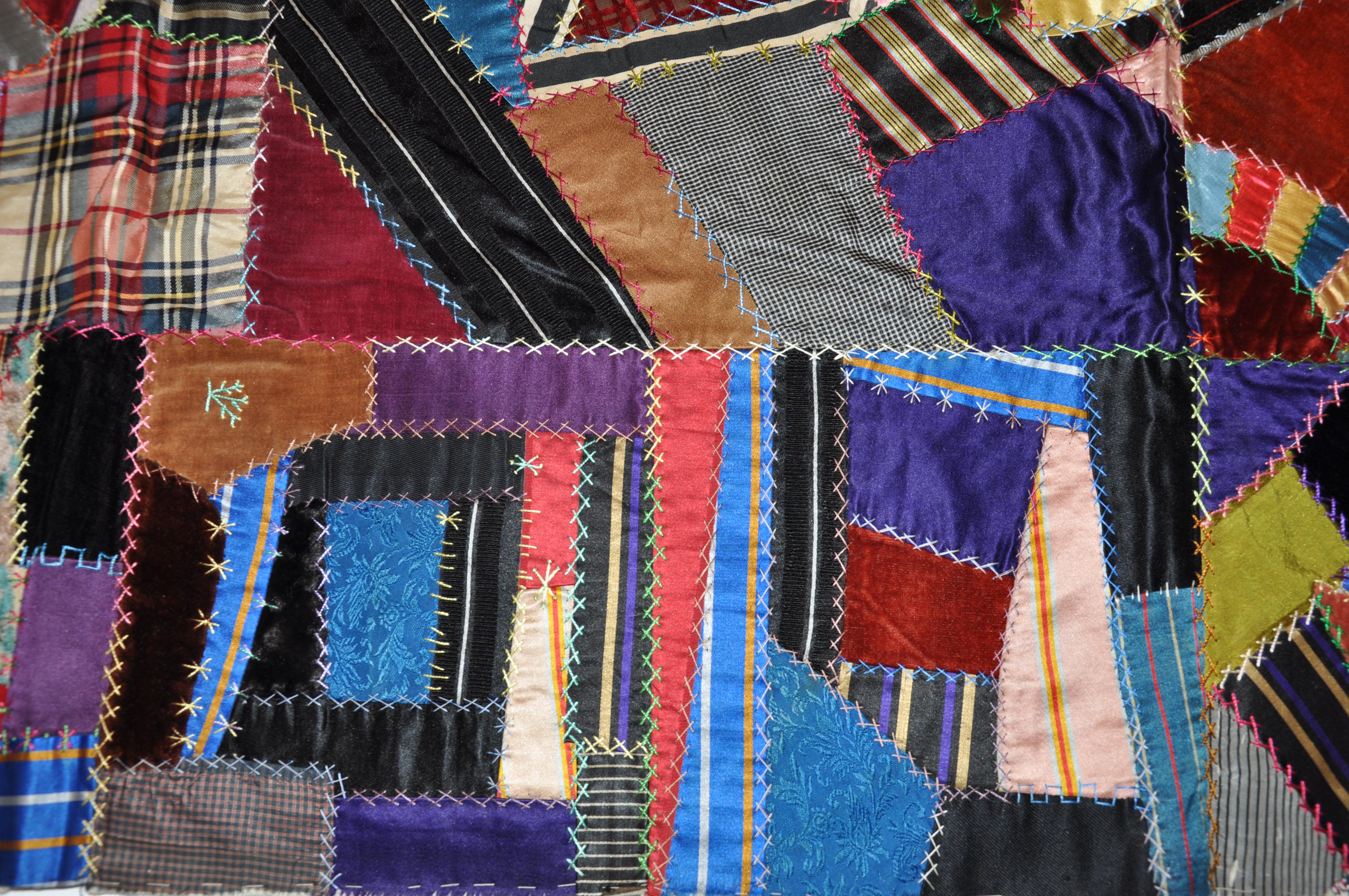 Extremely Rare and Beautifully Detailed 1800s Set of Hand-Sewn Patchwork Quilts  1