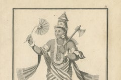 Rare 1806 Krishna Vishnu Avatar Antique Print - Hindu Engraving Collectible