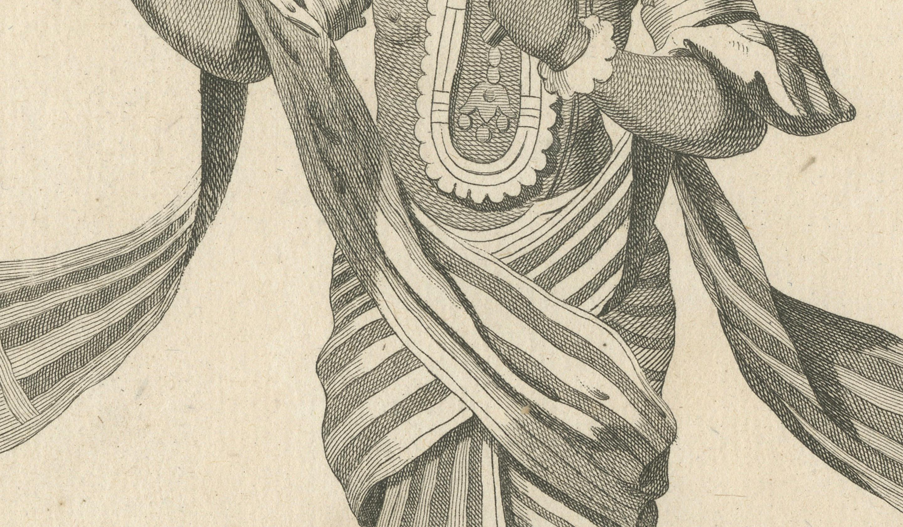 Début du XIXe siècle Rare imprimé ancien Krishna Vishnu Avatar, gravure hindoue, pièce de collection 1806 en vente