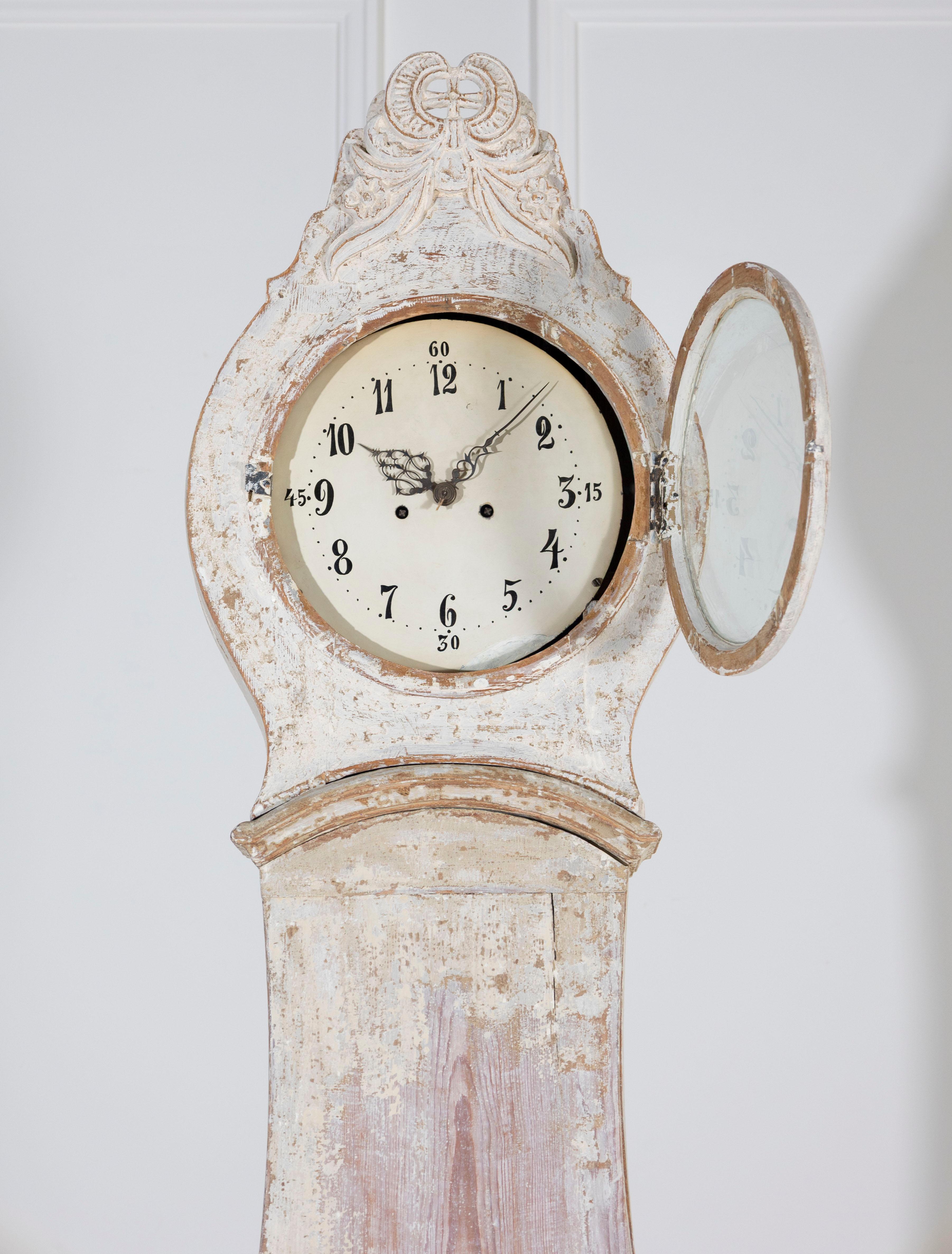 Raro reloj mora sueco de la década de 1820 con pintura y mecanismo originales en venta 9