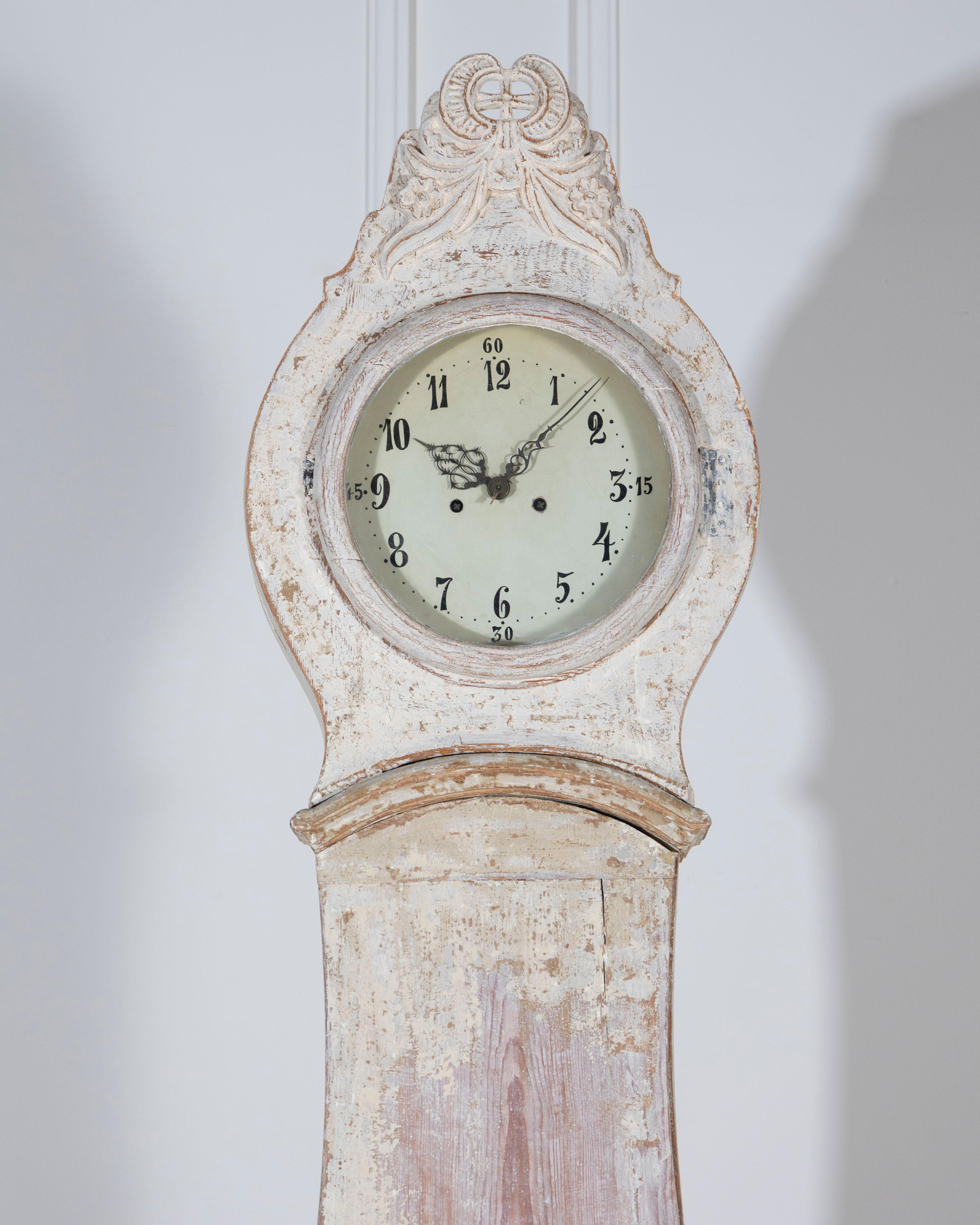Raro reloj mora sueco de la década de 1820 con pintura y mecanismo originales Pintado en venta