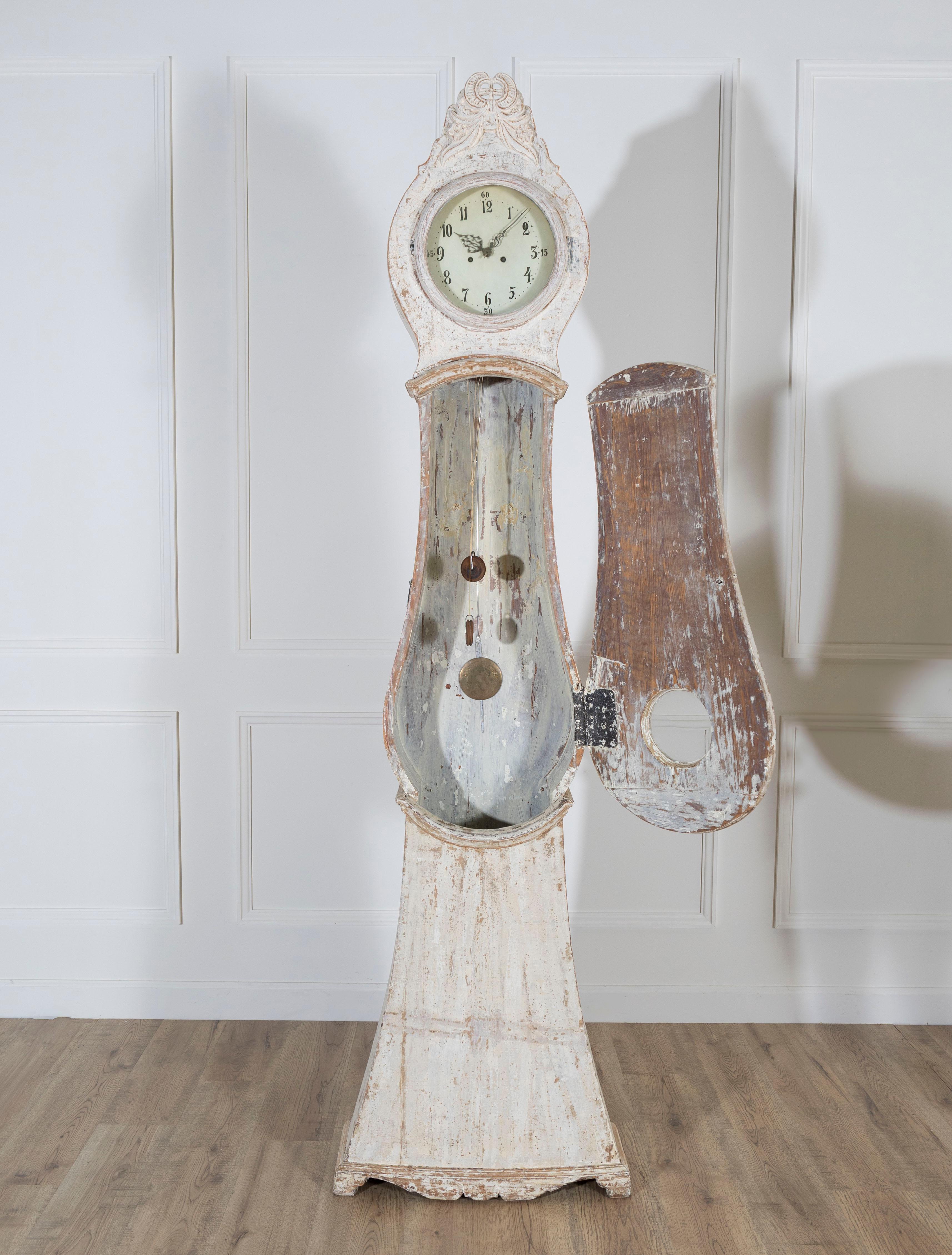 Raro reloj mora sueco de la década de 1820 con pintura y mecanismo originales en venta 1