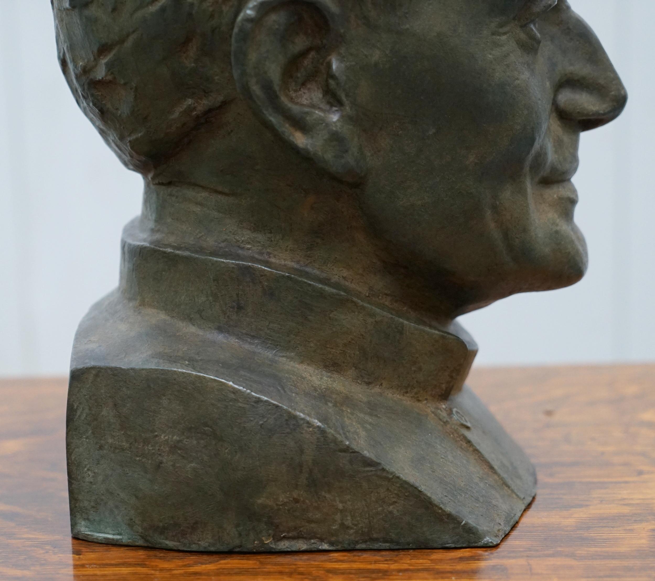Rare 1840 Large Bronze Head of Russian Priest Labelled James Bourlet & Sons Ltd For Sale 3
