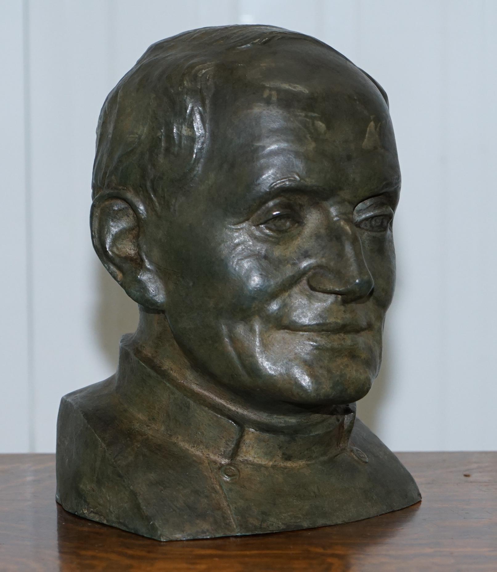 We delighted to offer for sale this lovely and very rare bronze head of a Russian Priest with a paper label from the very famous James Bourlet & Son's LTD

This head is beautifully sculpted, its so tactile, you can feel the artist's hands in every