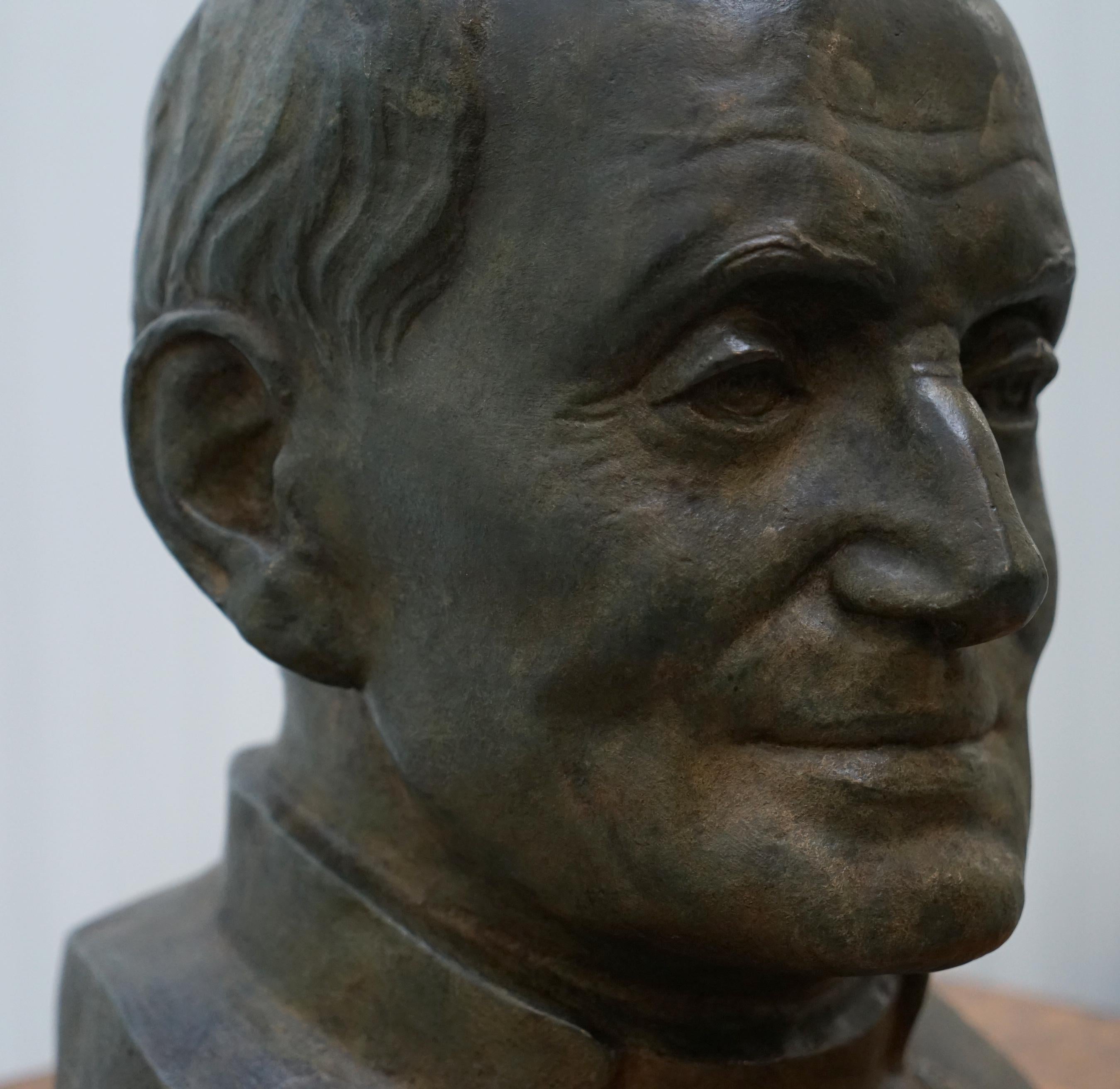 Bronzo Rara testa di sacerdote russo del 1840 con etichetta James Bourlet & Sons Ltd. in vendita