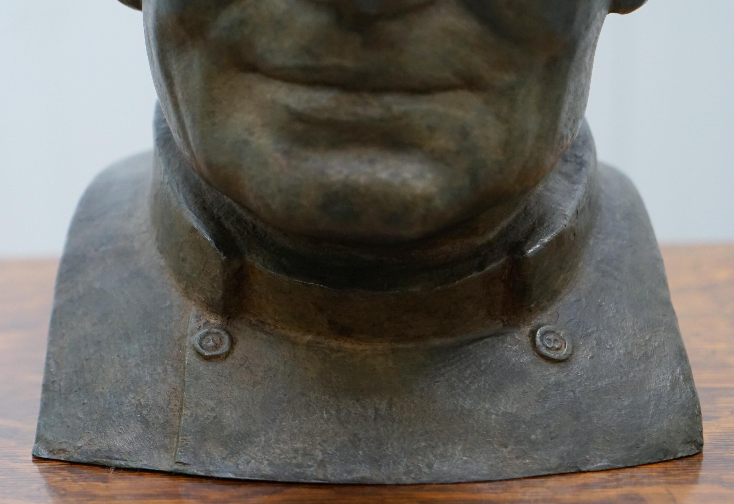 Mid-19th Century Rare 1840 Large Bronze Head of Russian Priest Labelled James Bourlet & Sons Ltd For Sale