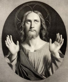 Rare 1841 Original Engraving – "Jesus Christ" by Jean-Auguste-Dominique Ingres