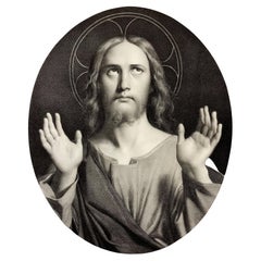 Rare 1841 Original Engraving – "Jesus Christ" by Jean-Auguste-Dominique Ingres