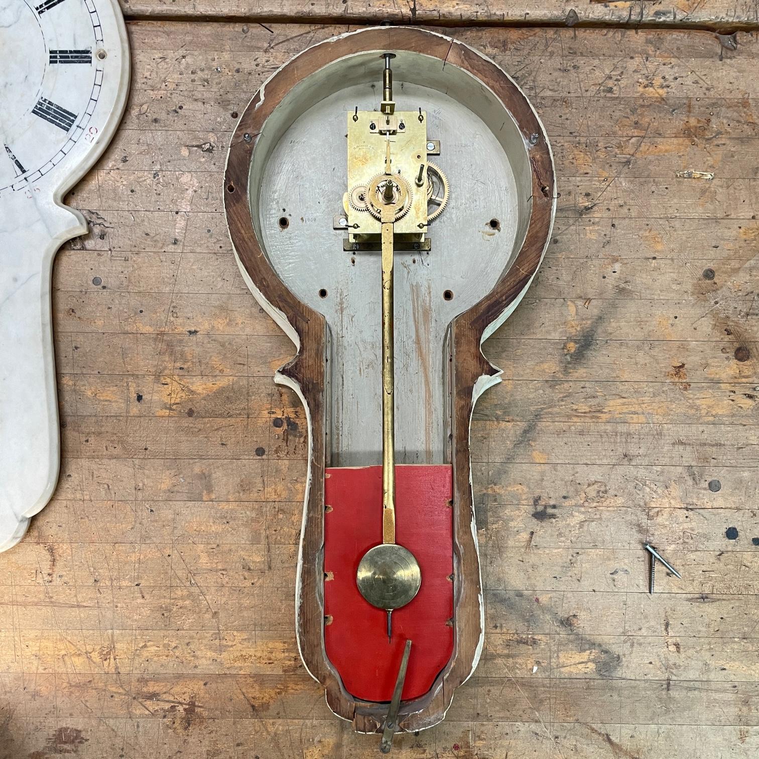 Rare 1870s E. Howard Marble Train Station Bank Municipal Clock Vintage Antique For Sale 8