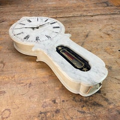 Raro orologio municipale della stazione ferroviaria di E. Howard in marmo del 1870, antico e vintage