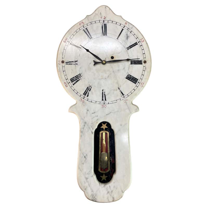 Rare O.B. McClintock Wall Bank Clock, c. 1920 For Sale at 1stDibs ...