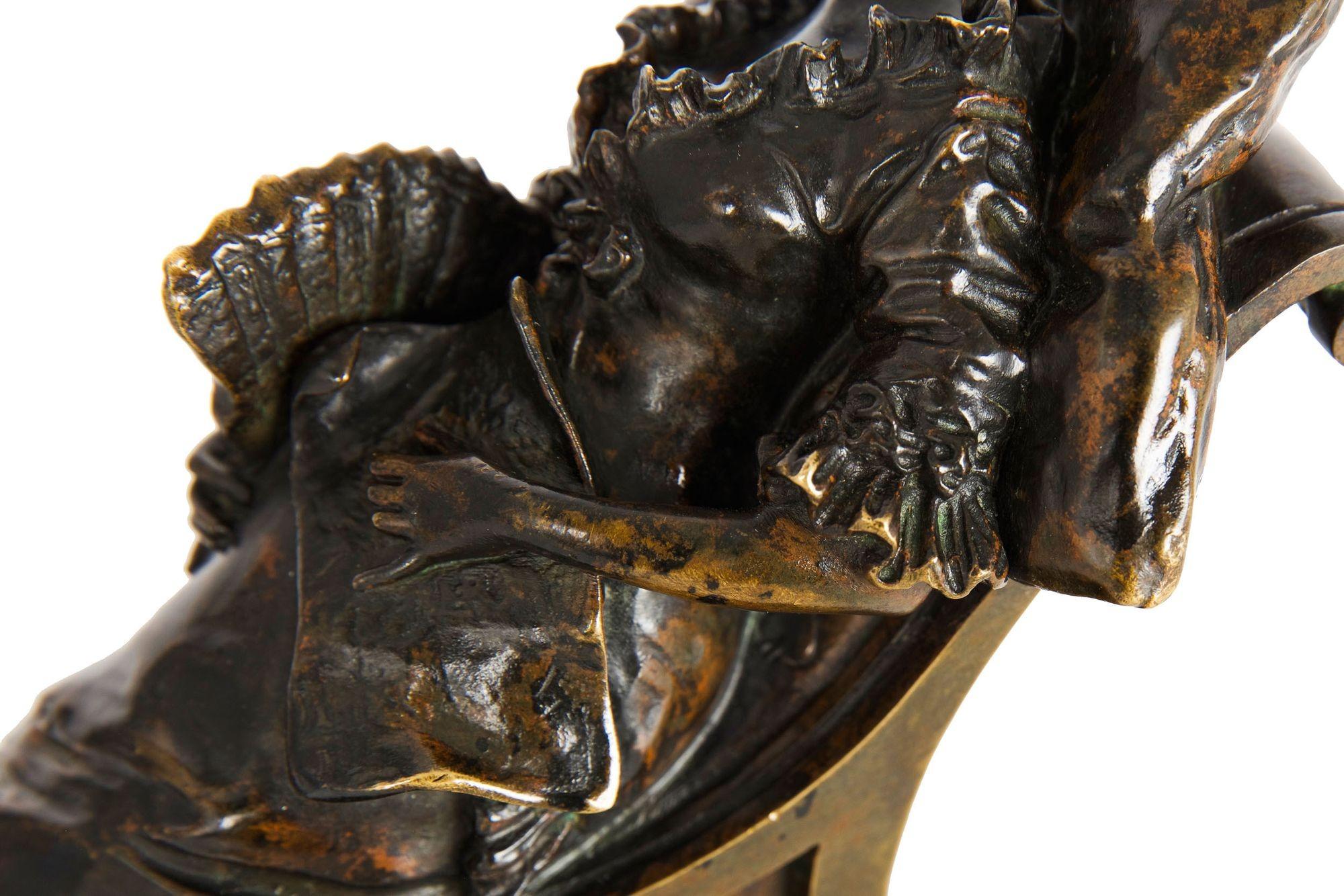 French Bronze Sculpture of Woman inscribed DALOU, cast by Susse Freres 7