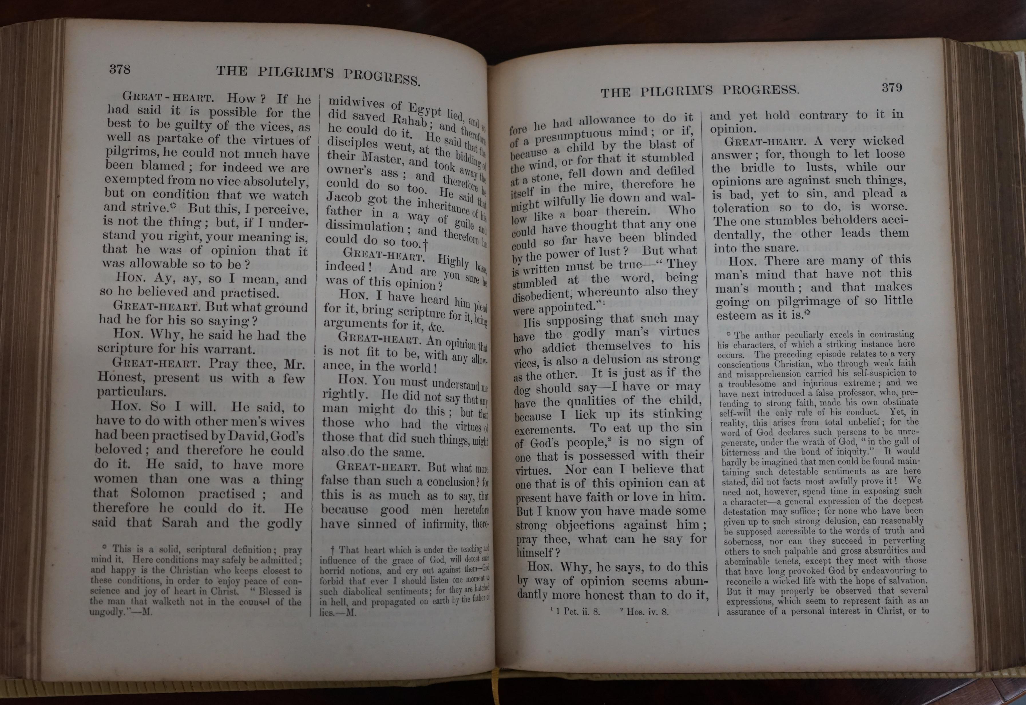 Rara edición de 1872 del Progreso del Peregrino y otras obras de John Bunyan en venta 8