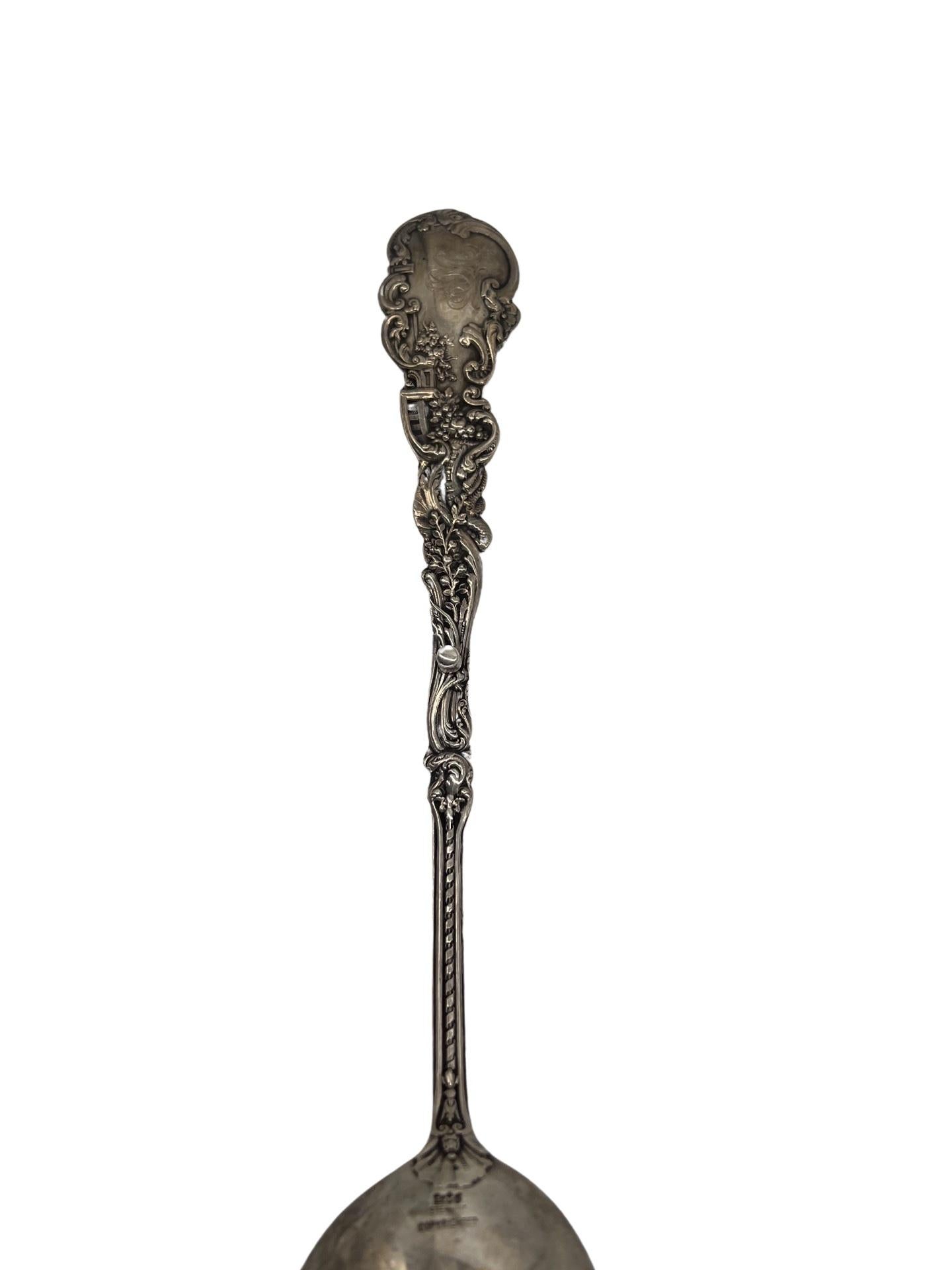 Seltener 1888 Gorham Sterling Silber Versailles Kartoffel Servierlöffel 12,5 im Zustand „Gut“ im Angebot in Atlanta, GA