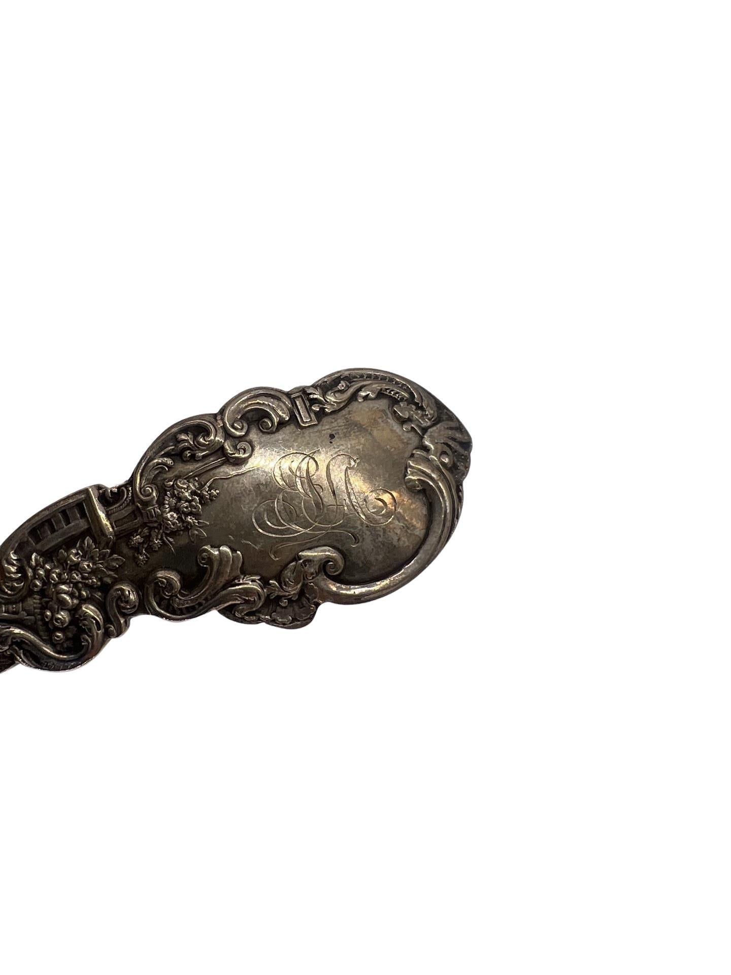 High Victorian Rare 1888 Gorham Sterling Silver Versailles Potato Serving Spoon 12.5” For Sale