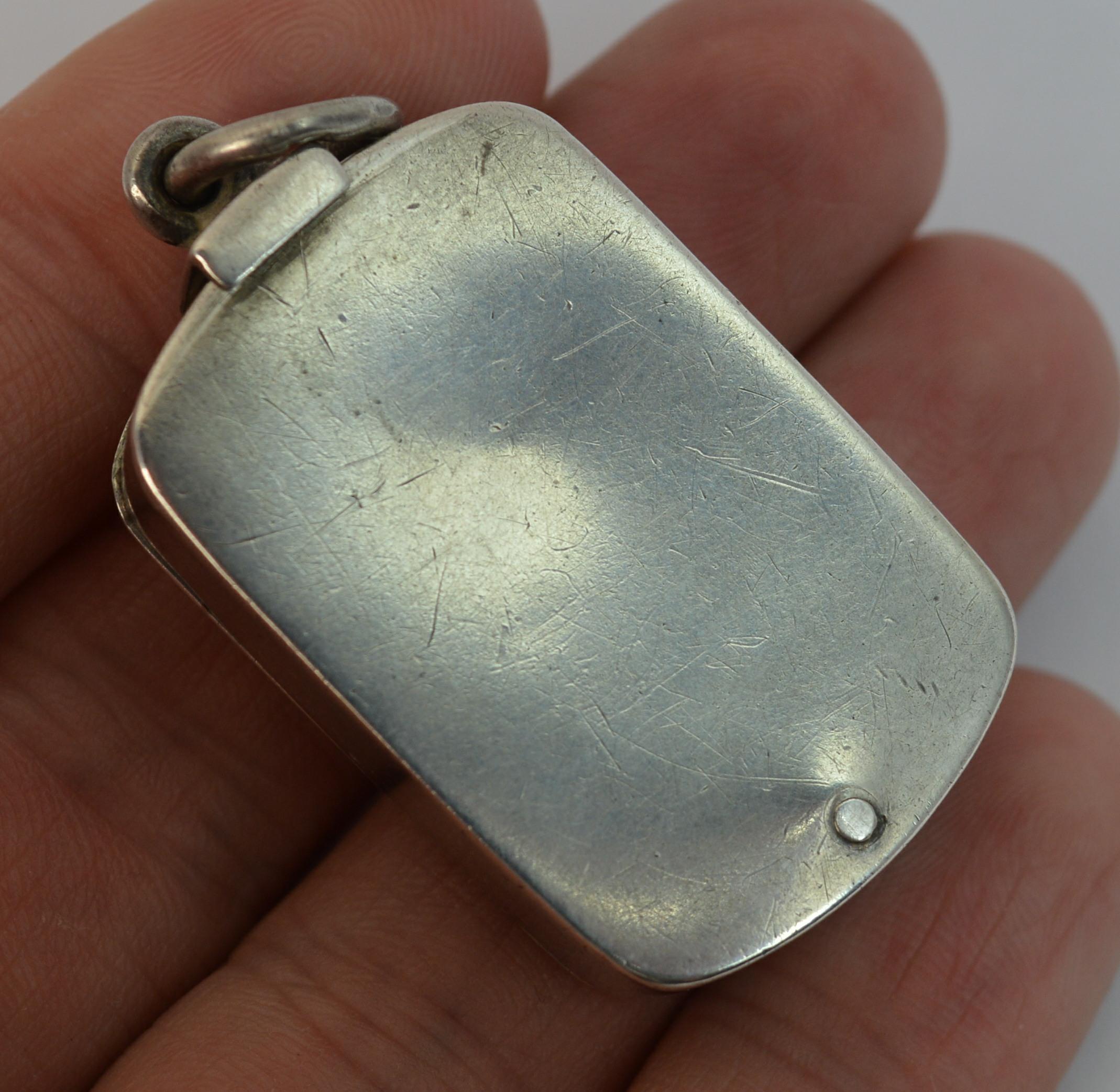 Rare 1893 Sampson Mordan Solid Silver Miniature English Dictionary & Holder Case 9