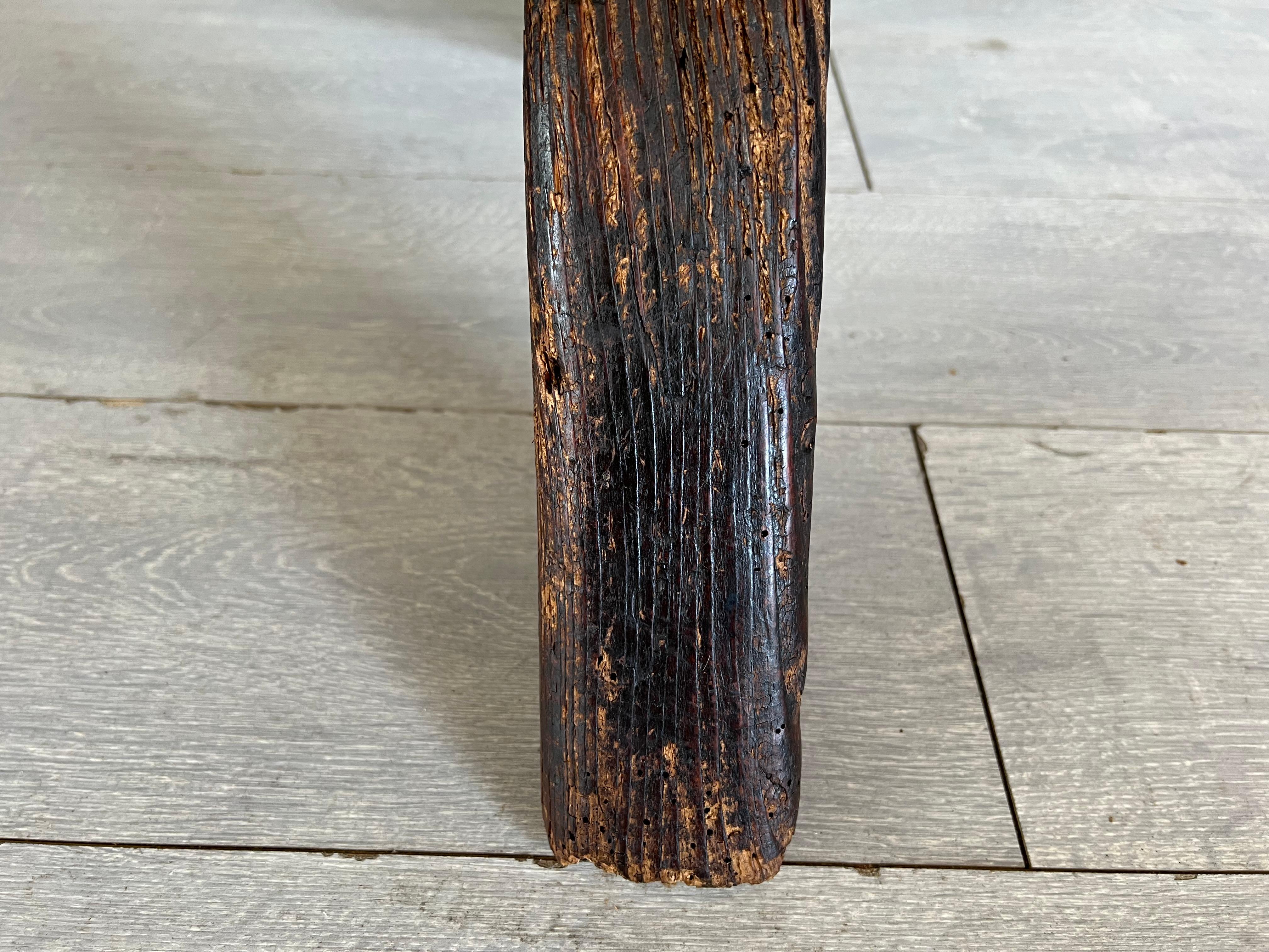 Table de salle à manger scandinave ancienne à tréteaux en pin avec base à pieds en X en vente 8