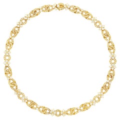 Rare 18KT Gold Van Cleef & Arpels Estate Diamond Necklace and 18KT Ruby Bracelet
