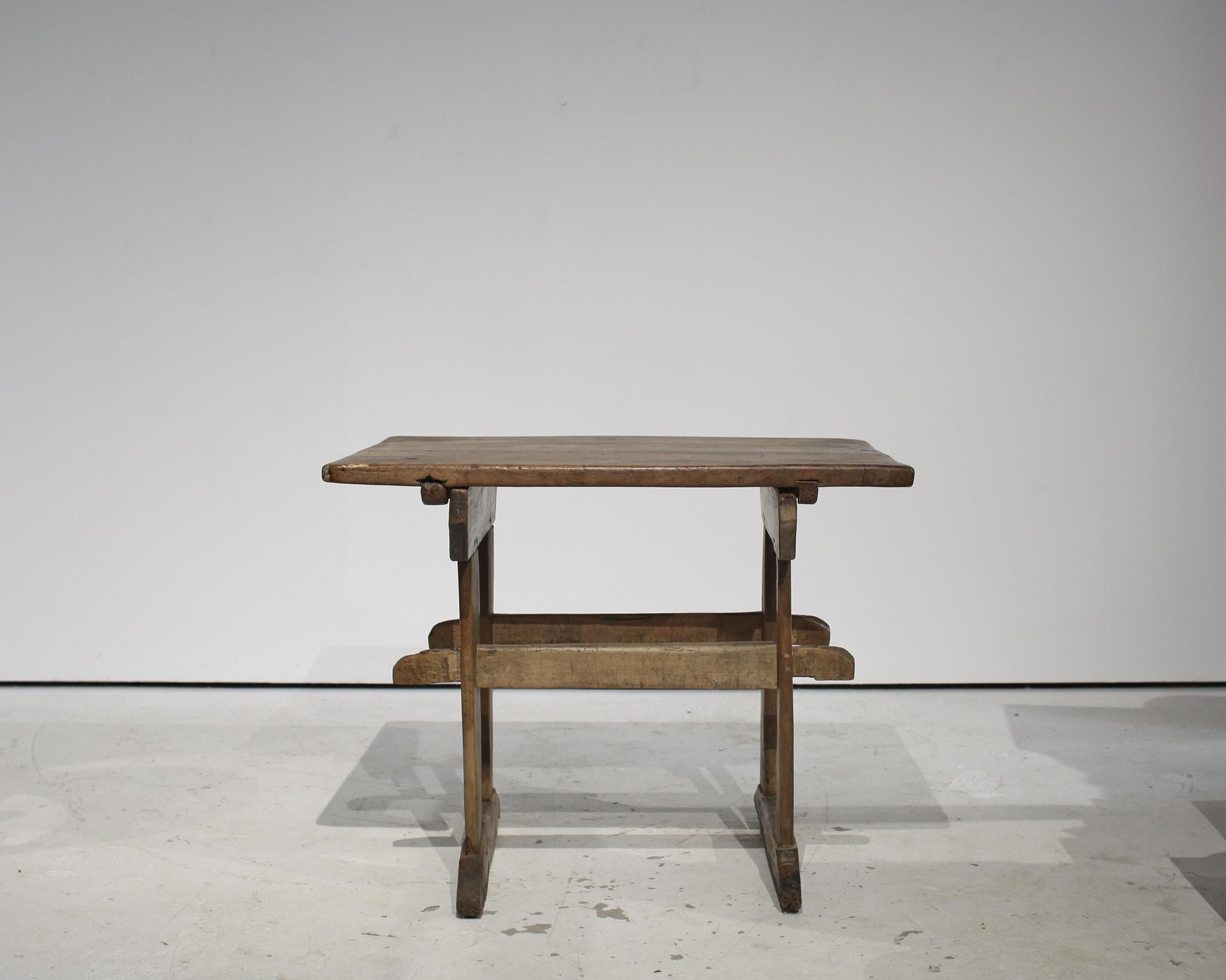 A rare walnut and elm table from the Andorran Pyrenees.

Unusual strong utilitarian design.
