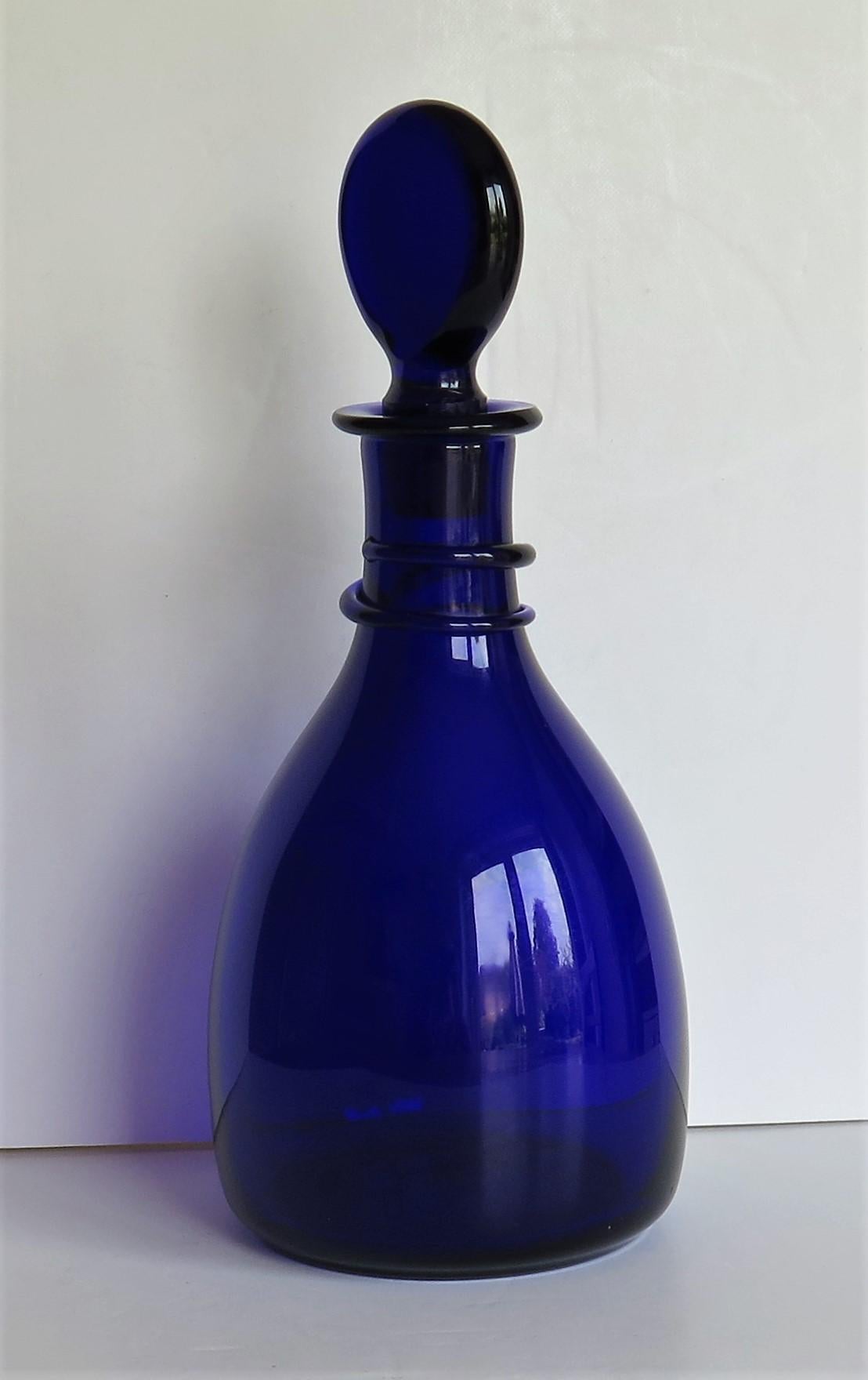bristol blue glass decanter
