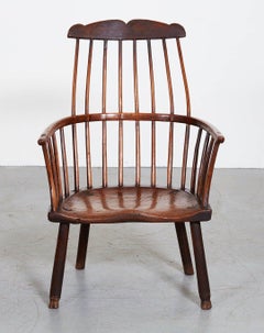 Rare 18th c. Lobster Pot Windsor Armchair