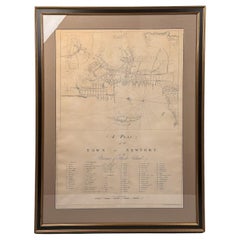 Rare 18th C. Newport Map