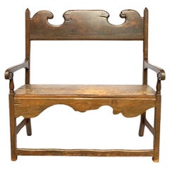 Raro Banco o Sillón Colonial Español del Siglo XVIII