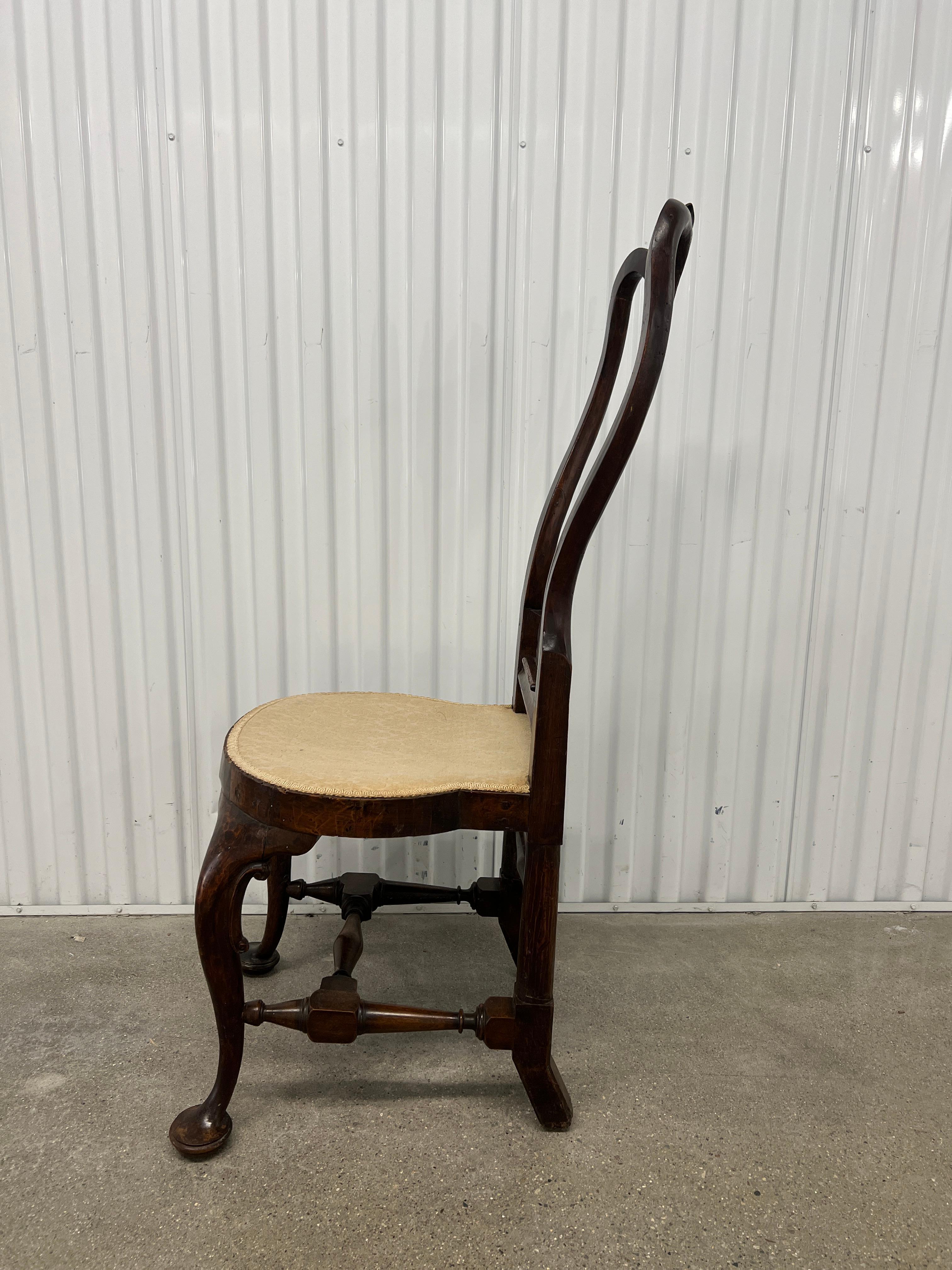 Rare, 18th Century American or Bermuda Queen Anne Side Chair  For Sale 5
