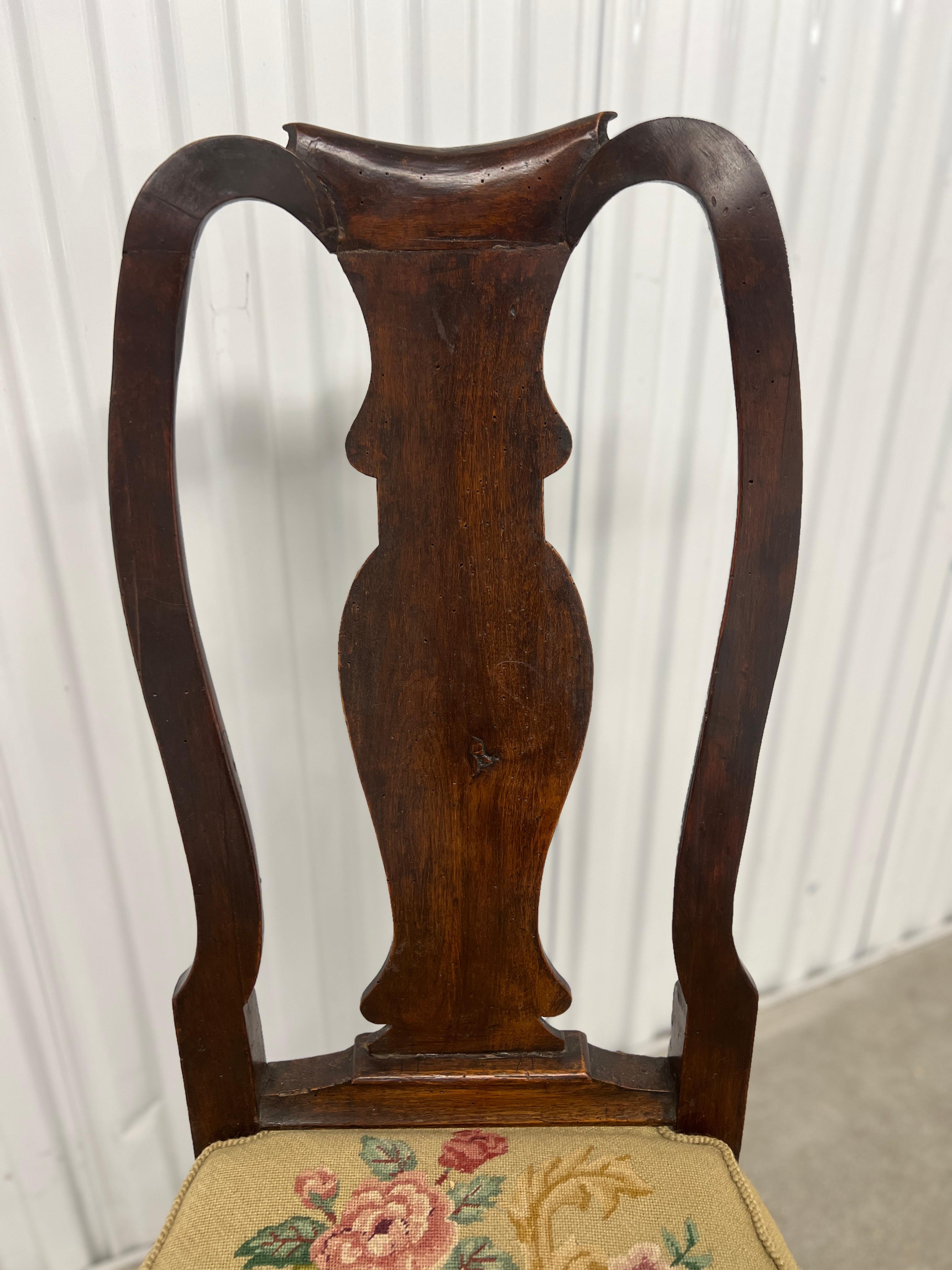 Rare, 18th Century American or Bermuda Queen Anne Side Chair  In Good Condition For Sale In Atlanta, GA