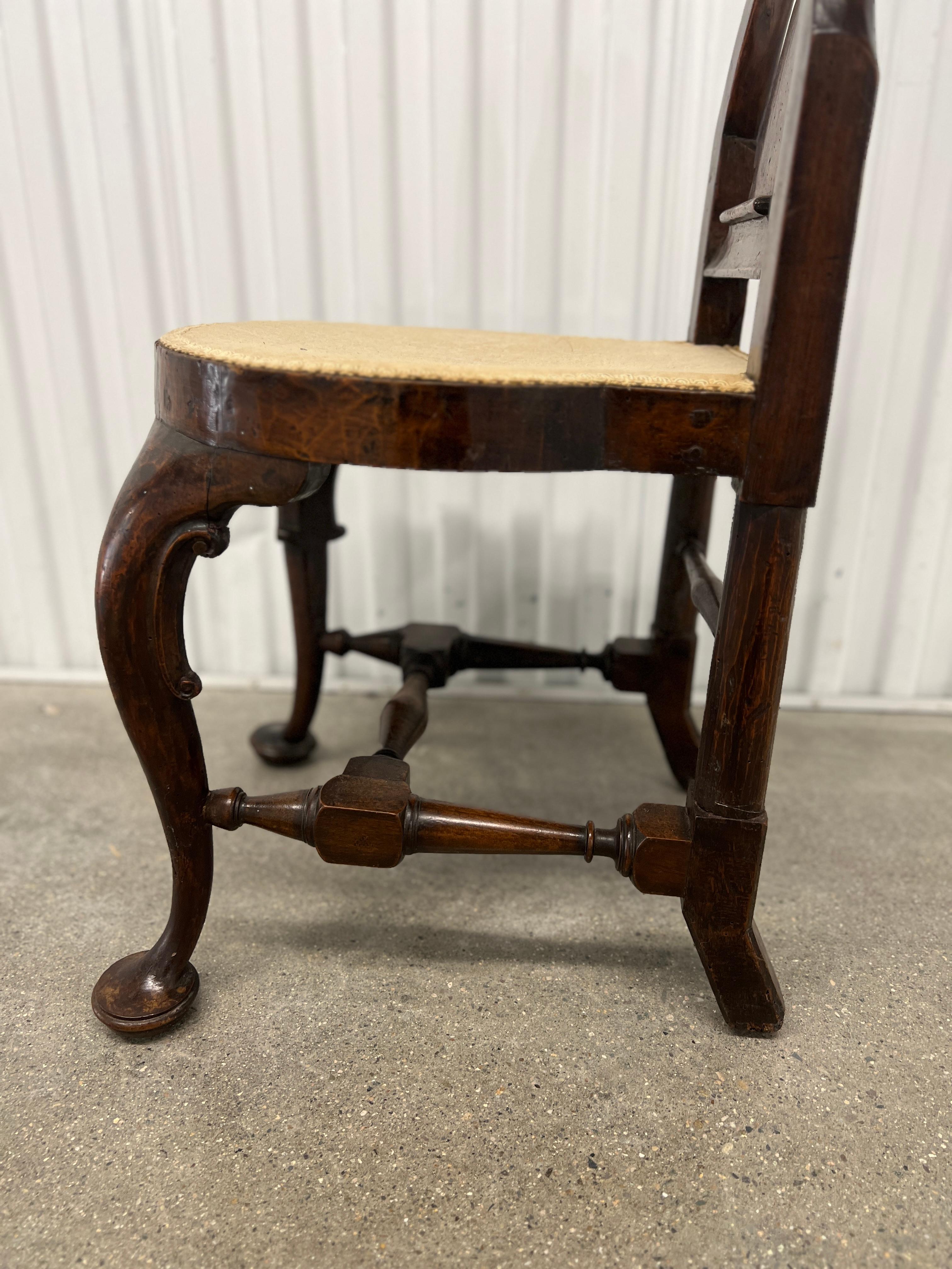 Rare, 18th Century American or Bermuda Queen Anne Side Chair  For Sale 4