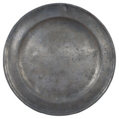 Rare 18th Century Antique Nathaniel Austin American Pewter Plate Dish