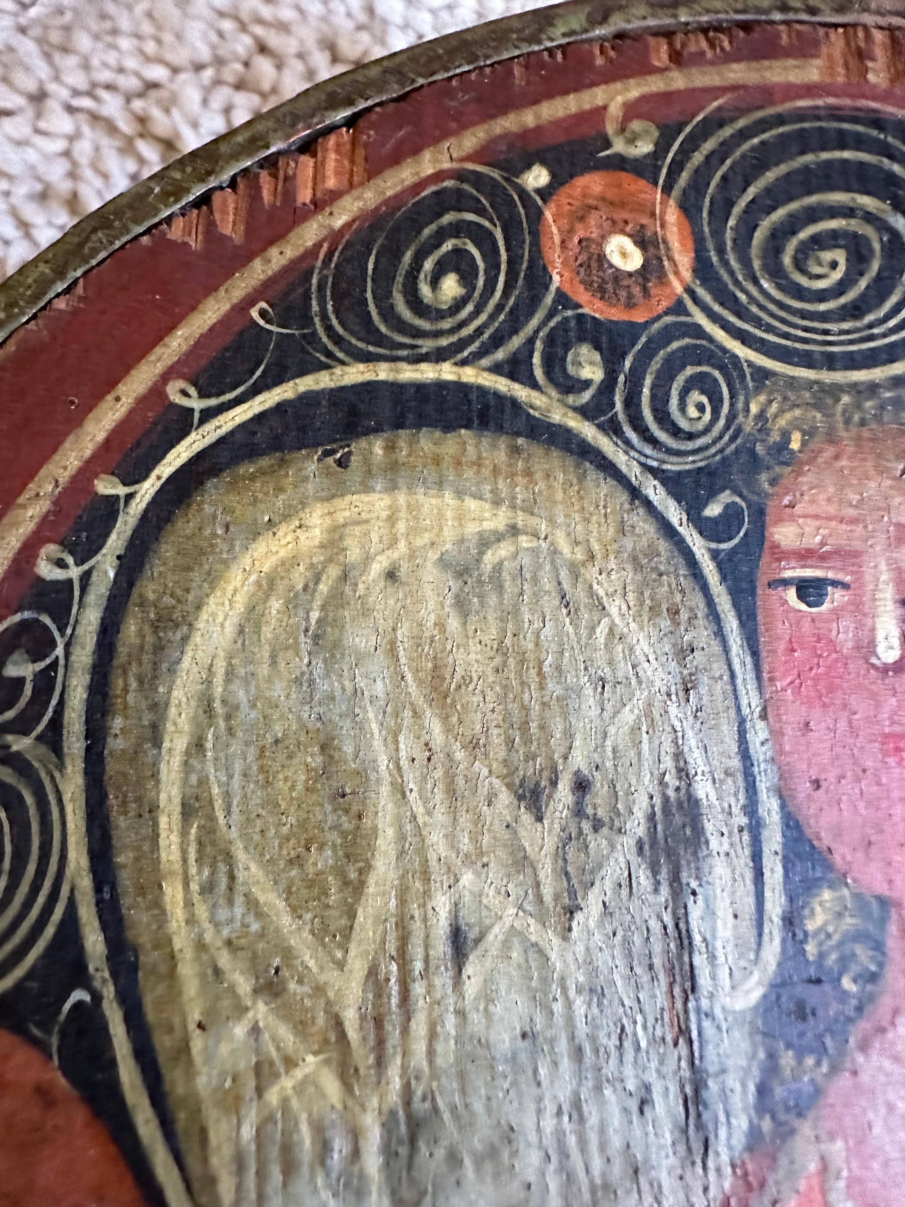 Raro coperchio di cappelliera barocco del XVIII secolo: Decoro autentico con charme angelico in vendita 11
