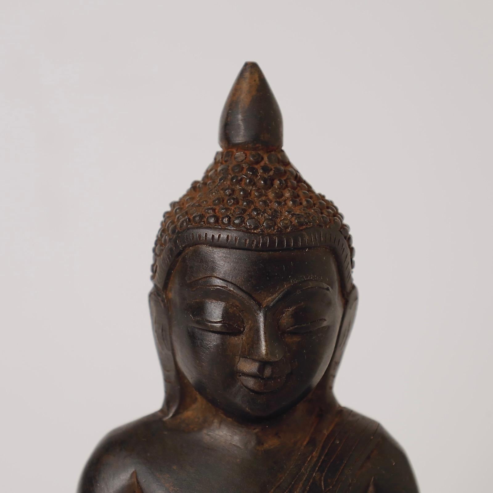 Rare 18th-Century Bronze Buddha Statue – Shan Kingdom, Burma In Good Condition For Sale In Fukuoka, JP