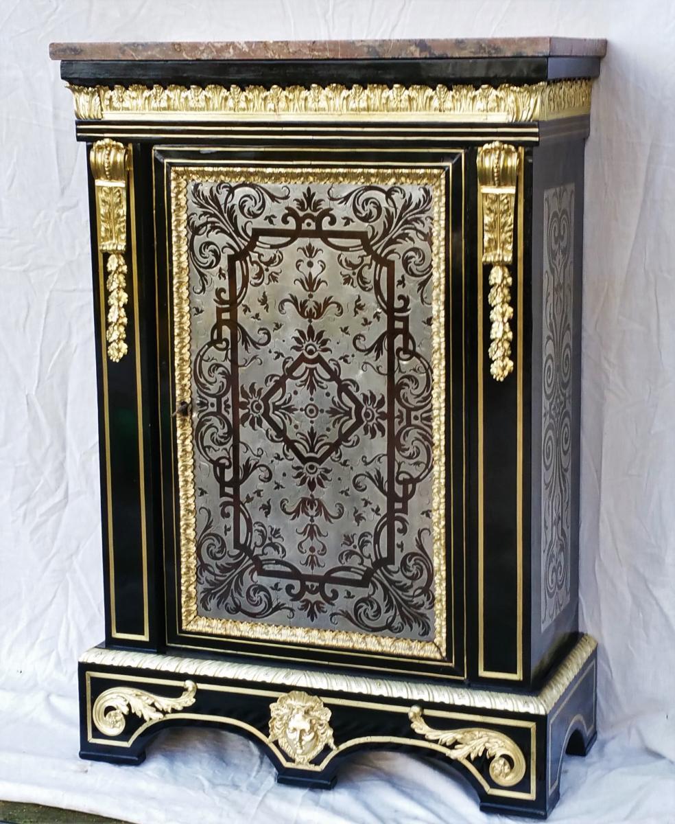 Napoleon III Rare 18th Century Cabinet in Boulle Marquetry, France, circa 1780