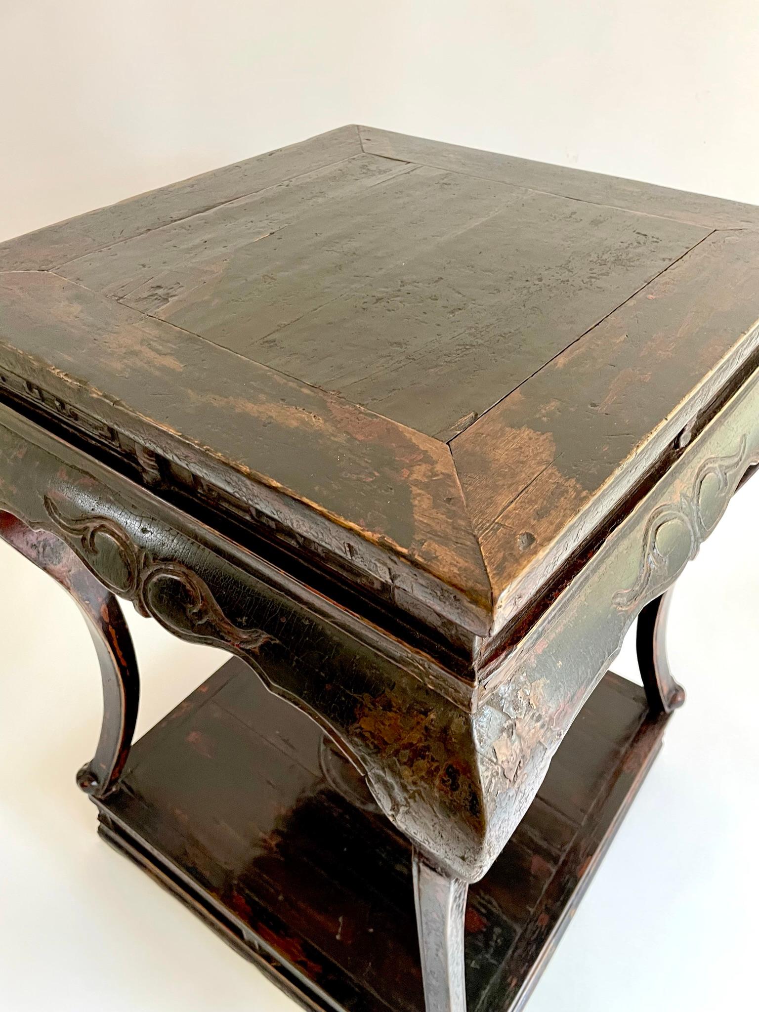 Rare 18th Century Chinese Lacquered Buddhist Incense Table For Sale 4