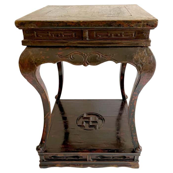 Rare 18th Century Chinese Lacquered Buddhist Incense Table For Sale at ...