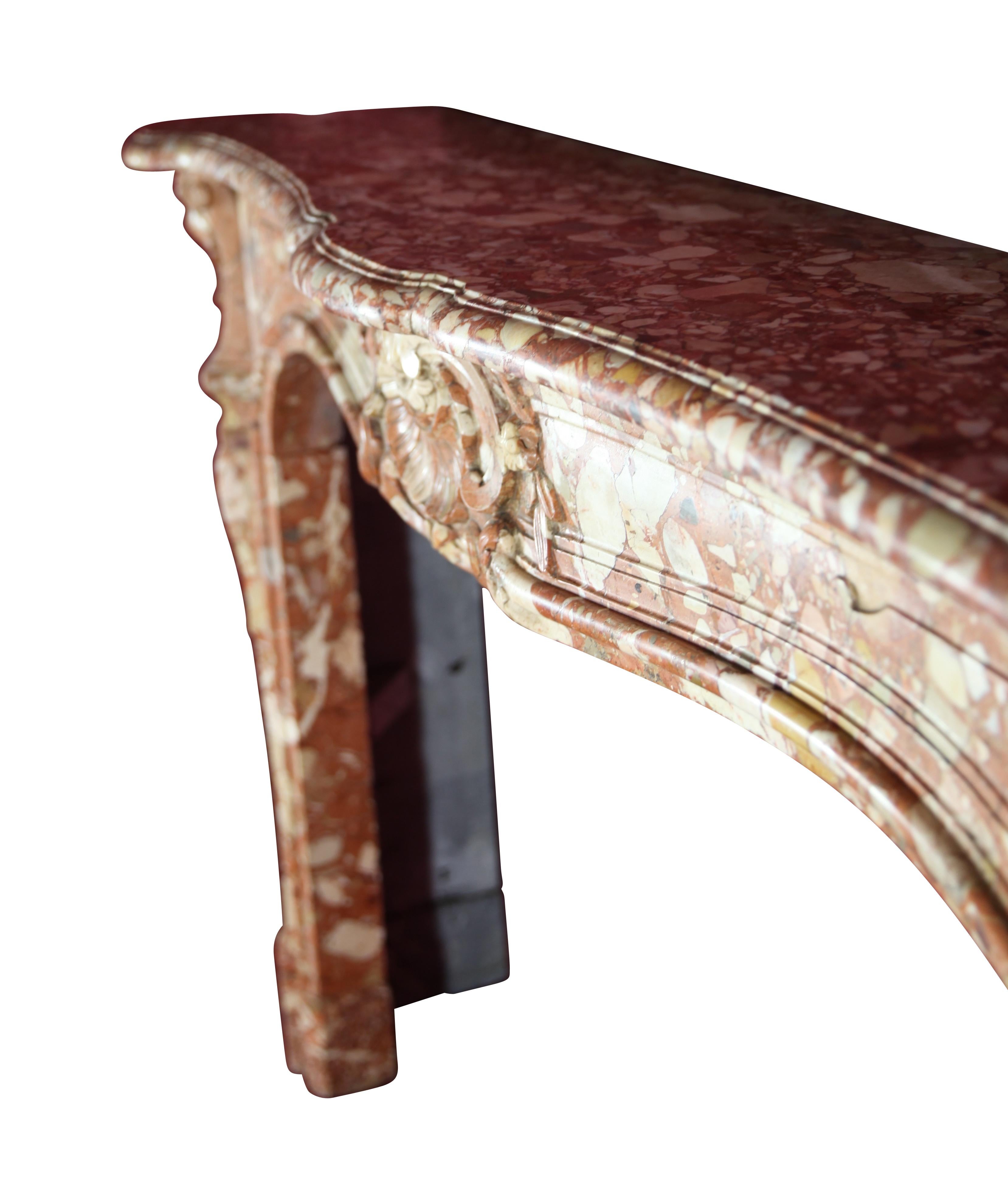 Seltenes Breccia-Marmor-Kamin-Piece aus dem 18. Jahrhundert für Luxury Living im Angebot 10