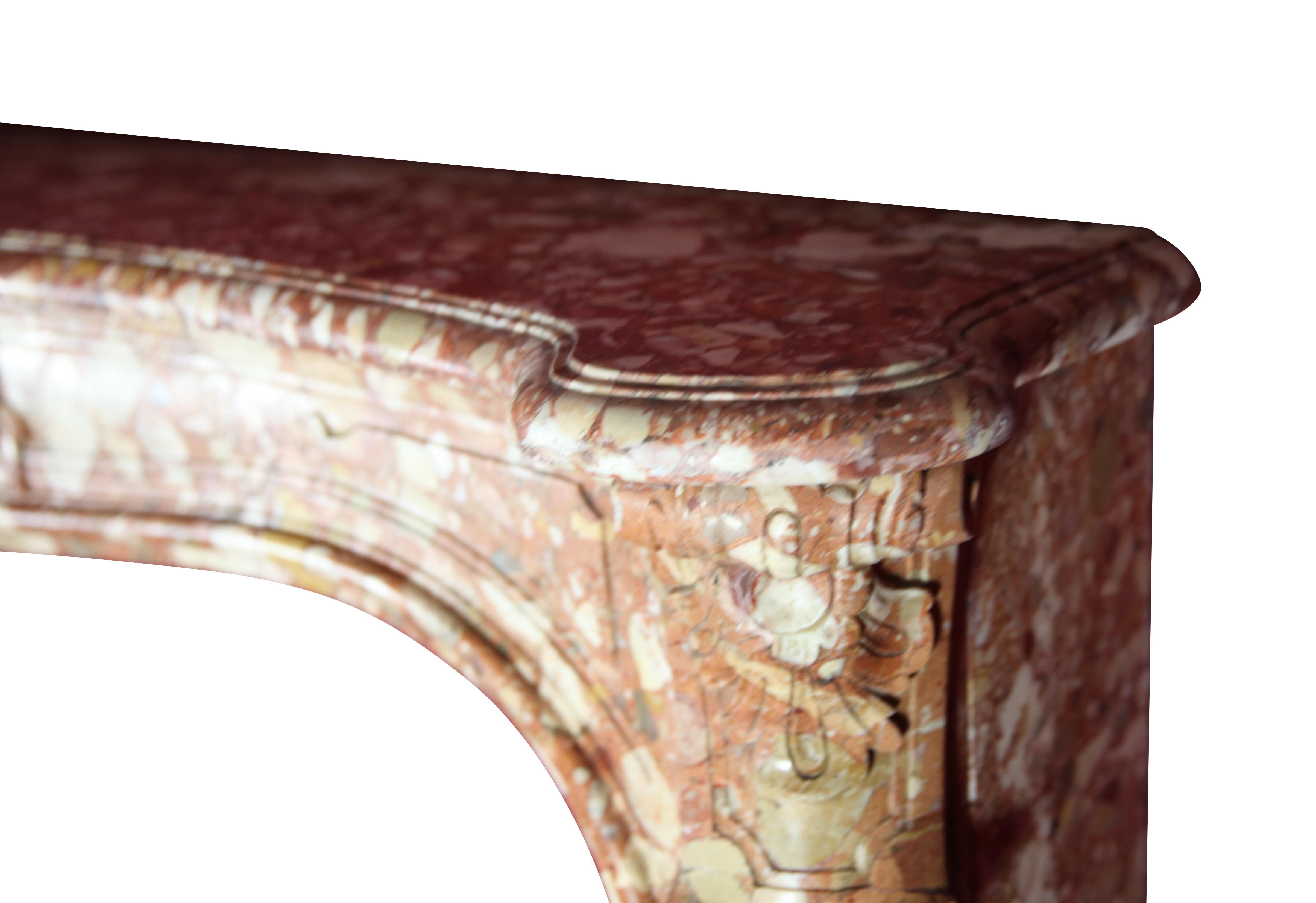 Seltenes Breccia-Marmor-Kamin-Piece aus dem 18. Jahrhundert für Luxury Living im Angebot 11