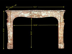 Rare 18th Century City Palace Breccia Marble Chimney Piece For Luxury Living