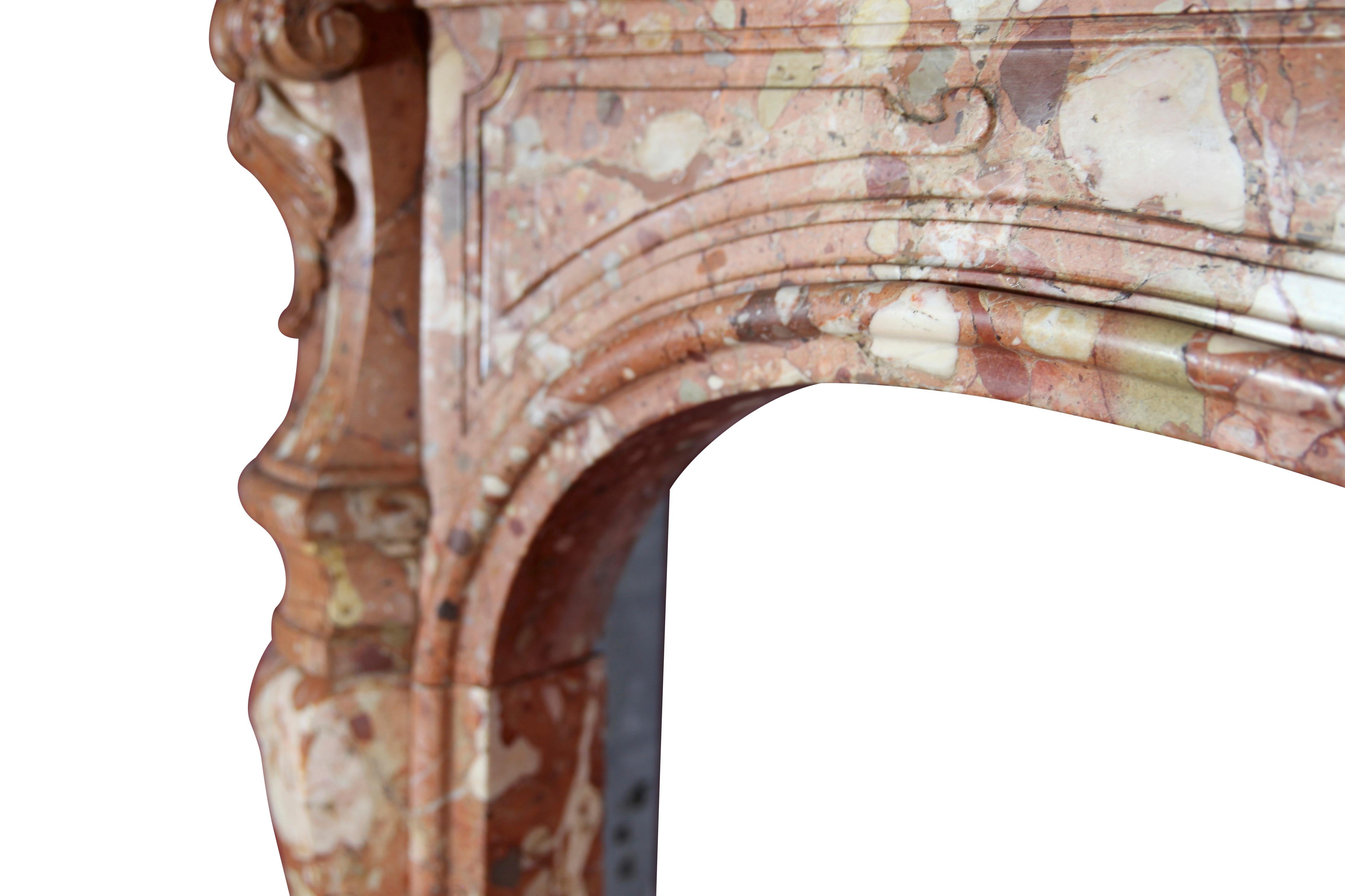 Seltenes Breccia-Marmor-Kamin-Piece aus dem 18. Jahrhundert für Luxury Living im Angebot 13