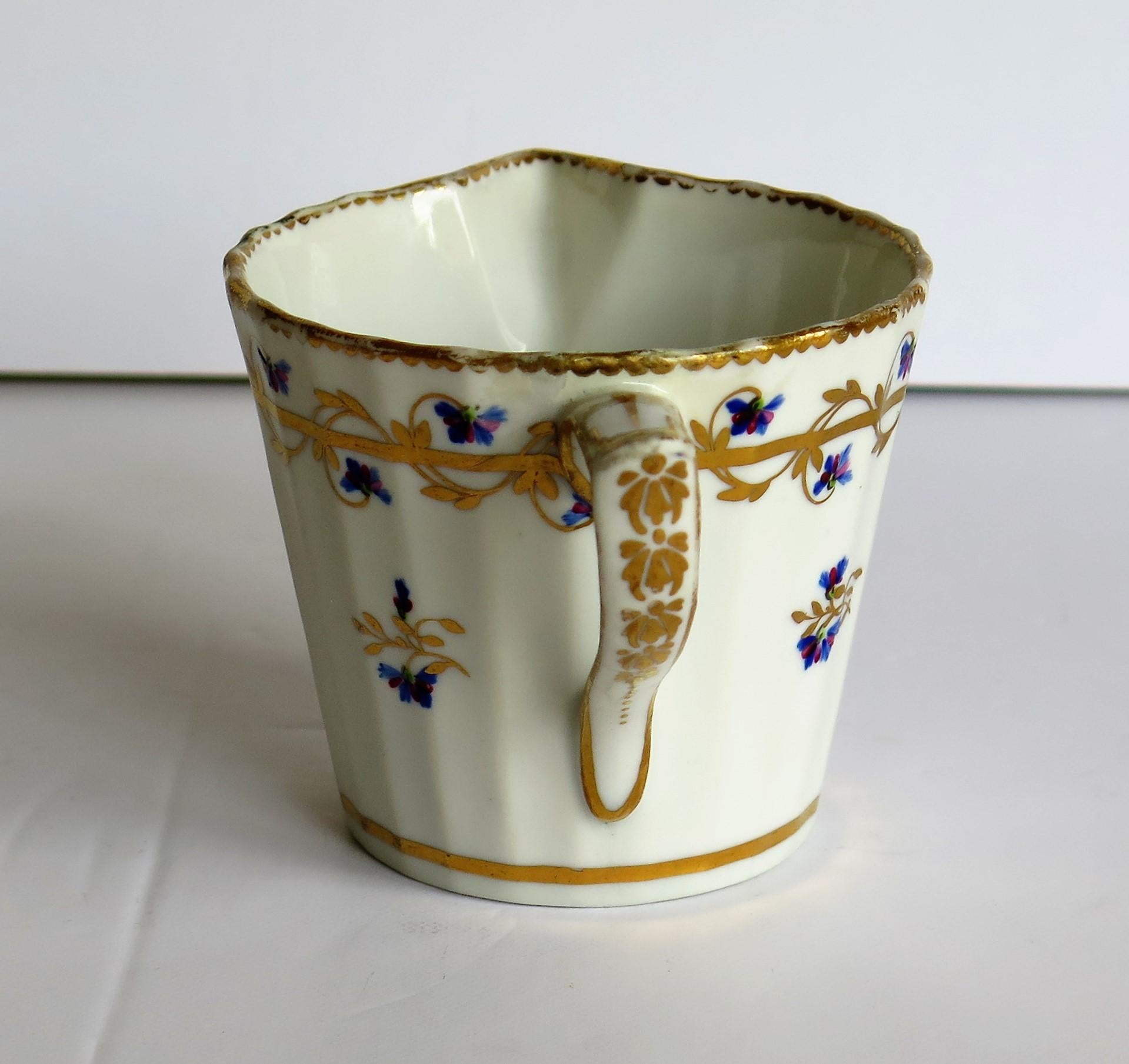 Porcelain Rare 18th Century Derby Milk Jug or Creamer Hand Painted Pattern 111, Puce Mark 