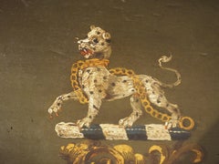 Rare 18th Century English Lacquered Curricle Gig Seat with Coat of Arms