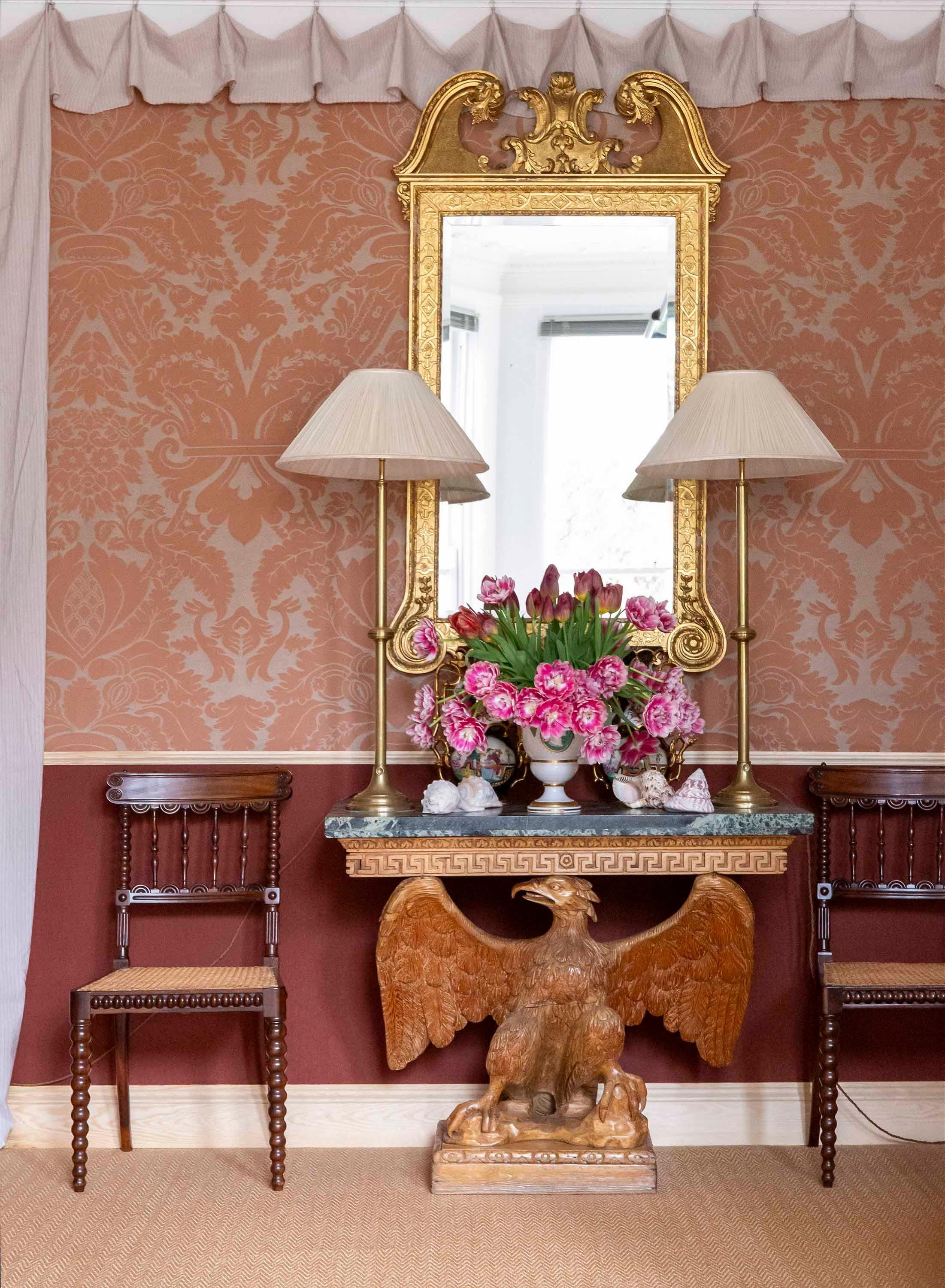 European Rare 18th Century Exceptionally Tall Brass Table Lamps For Sale