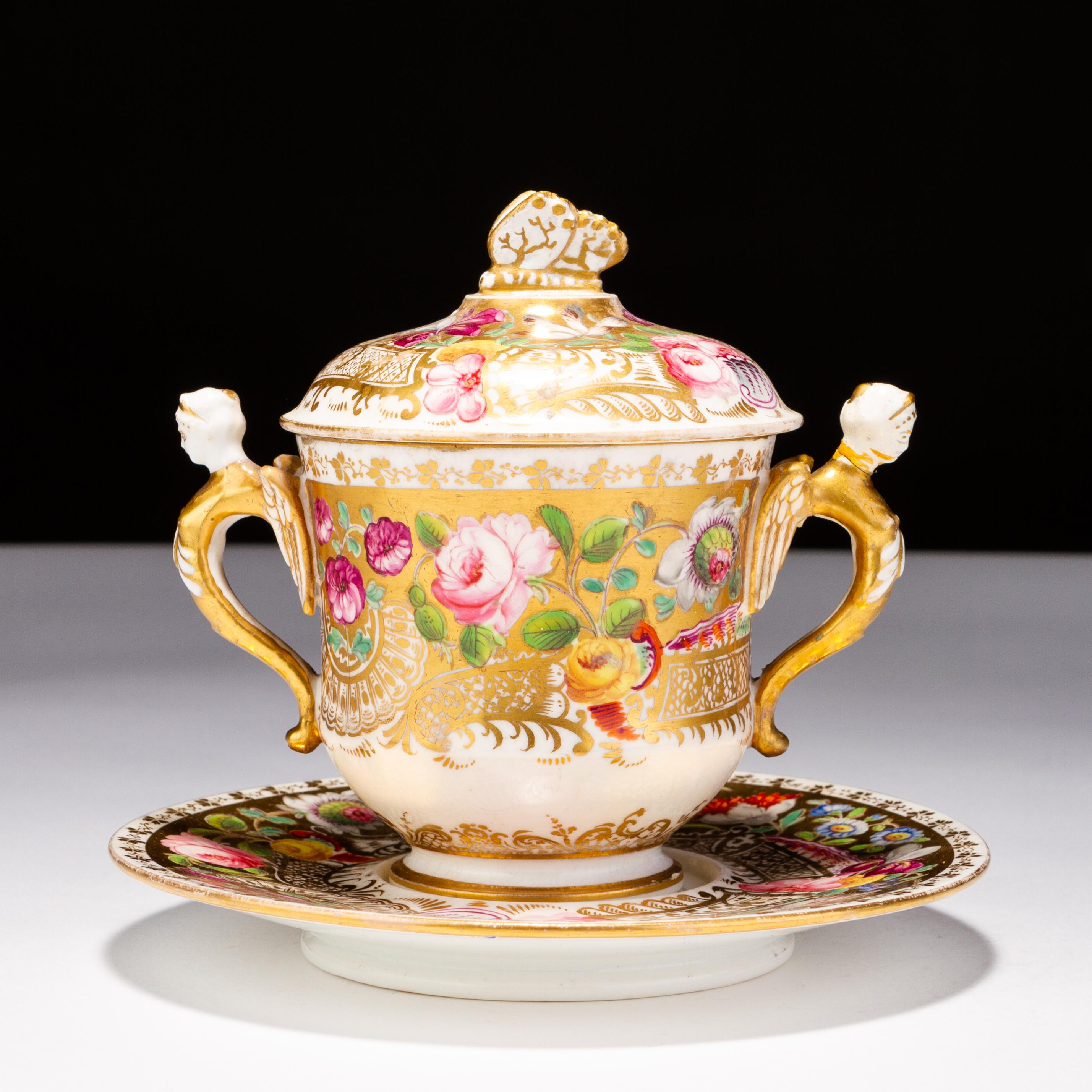 Rare 18th Century Fine Porcelain Chocolate Cup  In Good Condition For Sale In Nottingham, GB